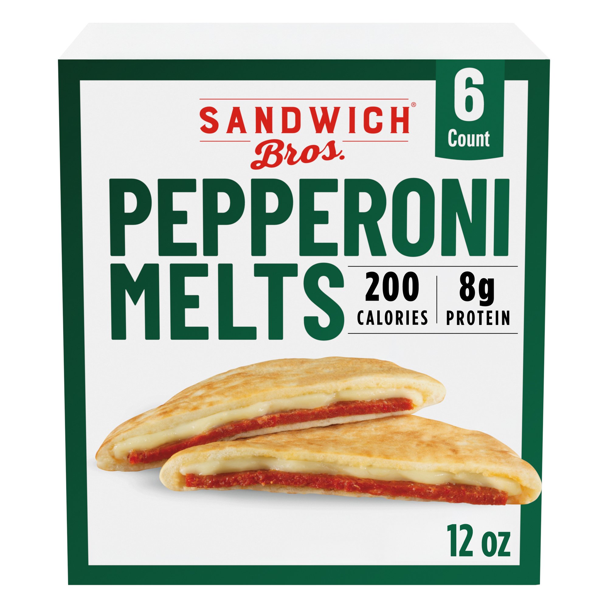 Sandwich Bros. Pepperoni Melts Frozen Pita Sandwiches, 6 ct