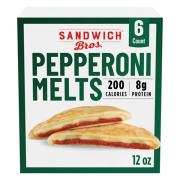 Sandwich Bros. Pepperoni Melts Frozen Pita Sandwiches, 6 ct