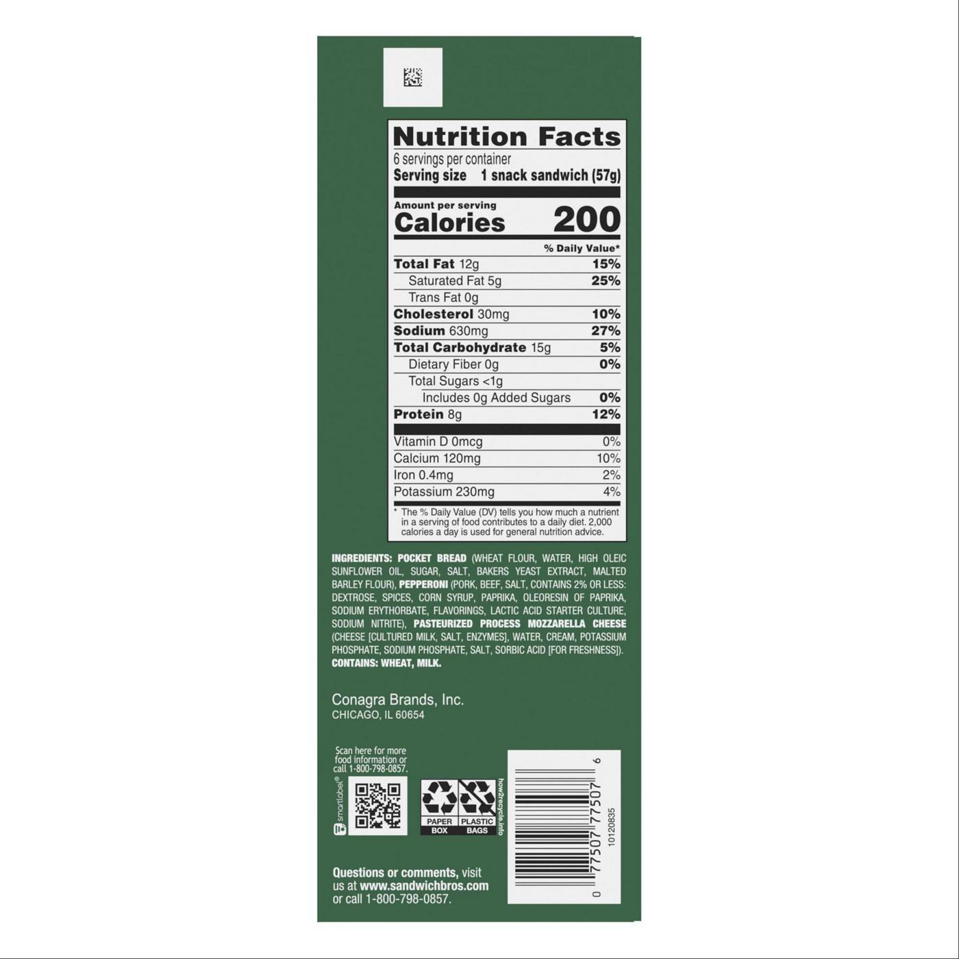 Sandwich Bros. Pepperoni Melts Frozen Sandwiches Shop Sandwiches at HEB