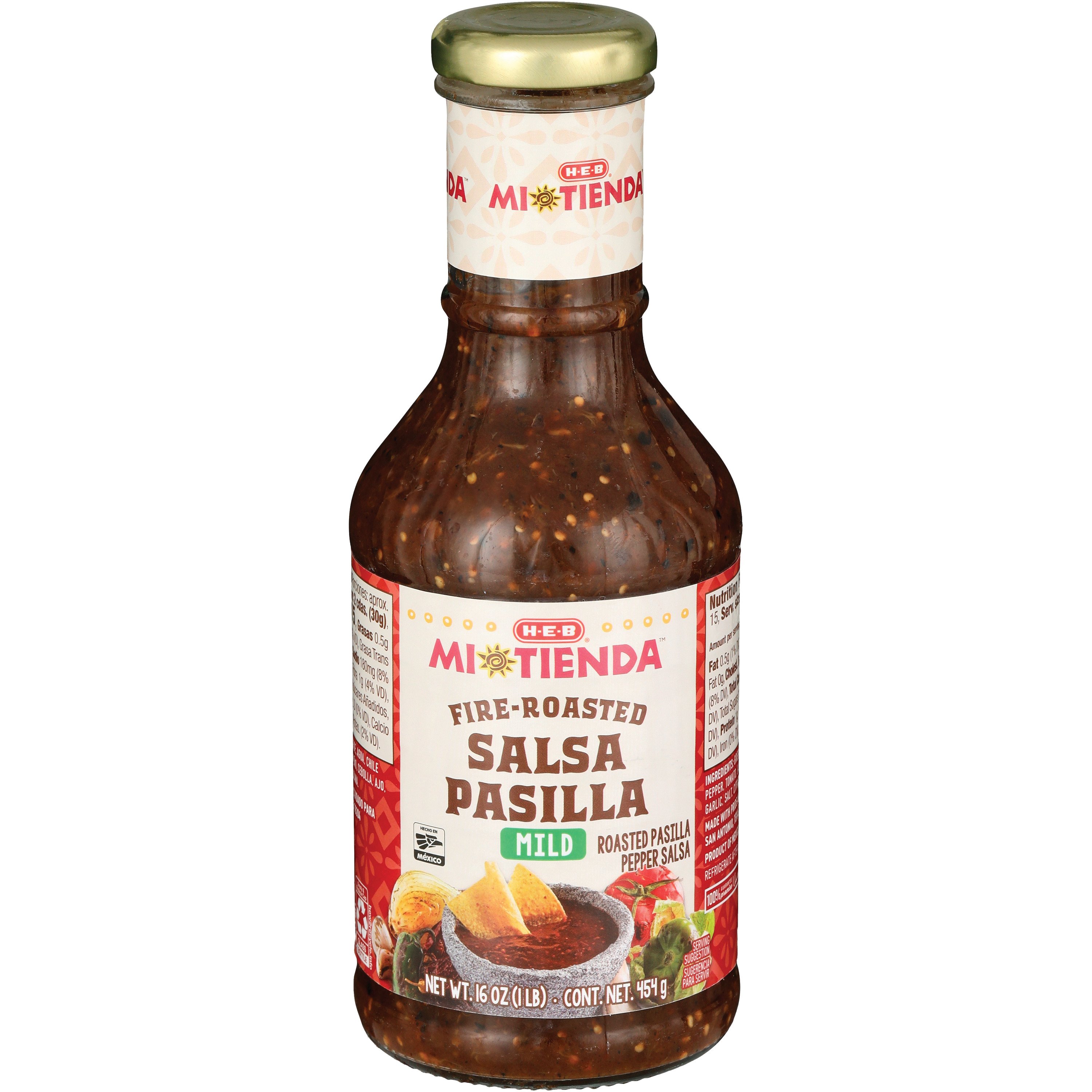 H E B Mi Tienda Fire Roasted Salsa Pasilla Mild