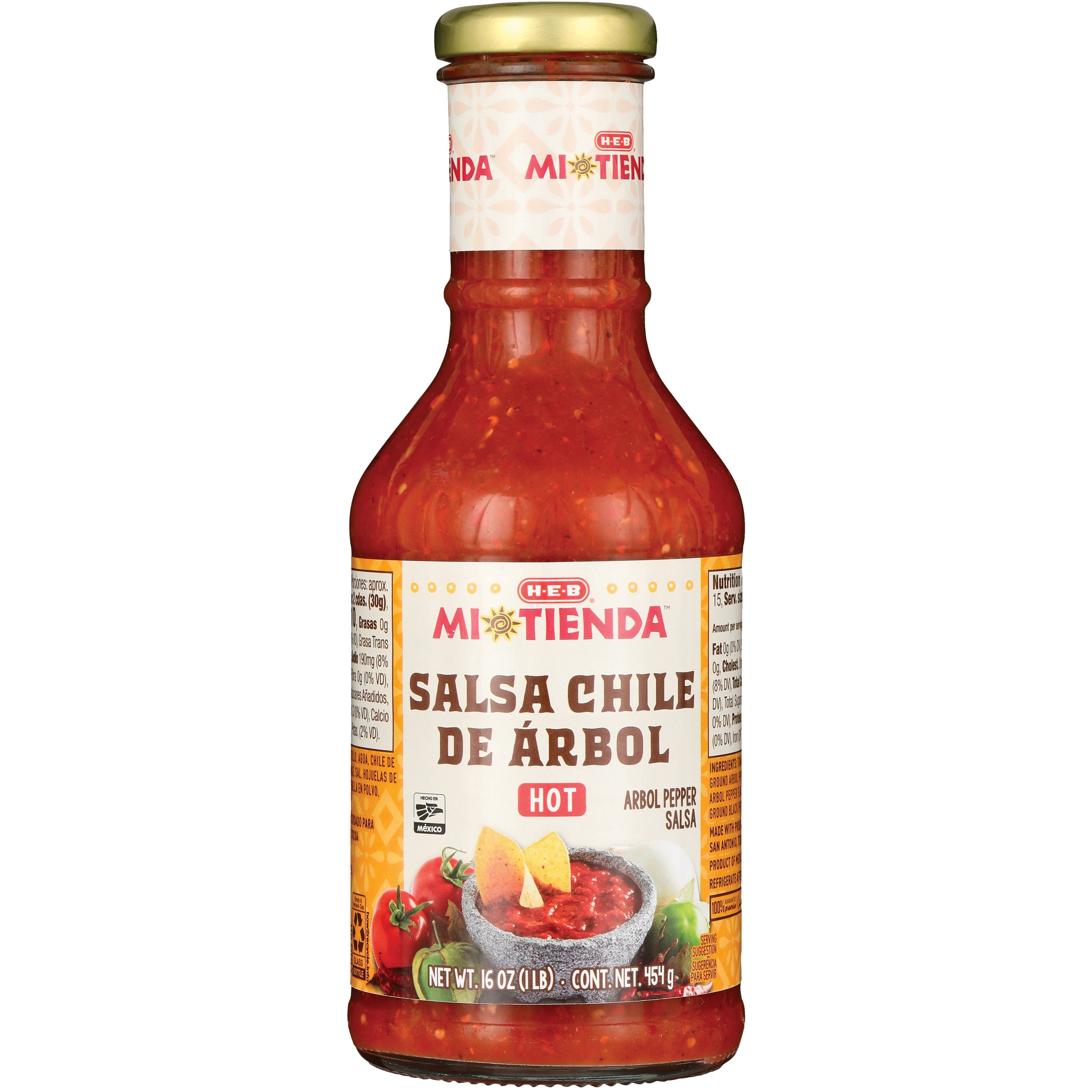 H-E-B Mi Tienda Salsa Chile De Arbol – Hot - Shop Salsa & Dip At H-E-B