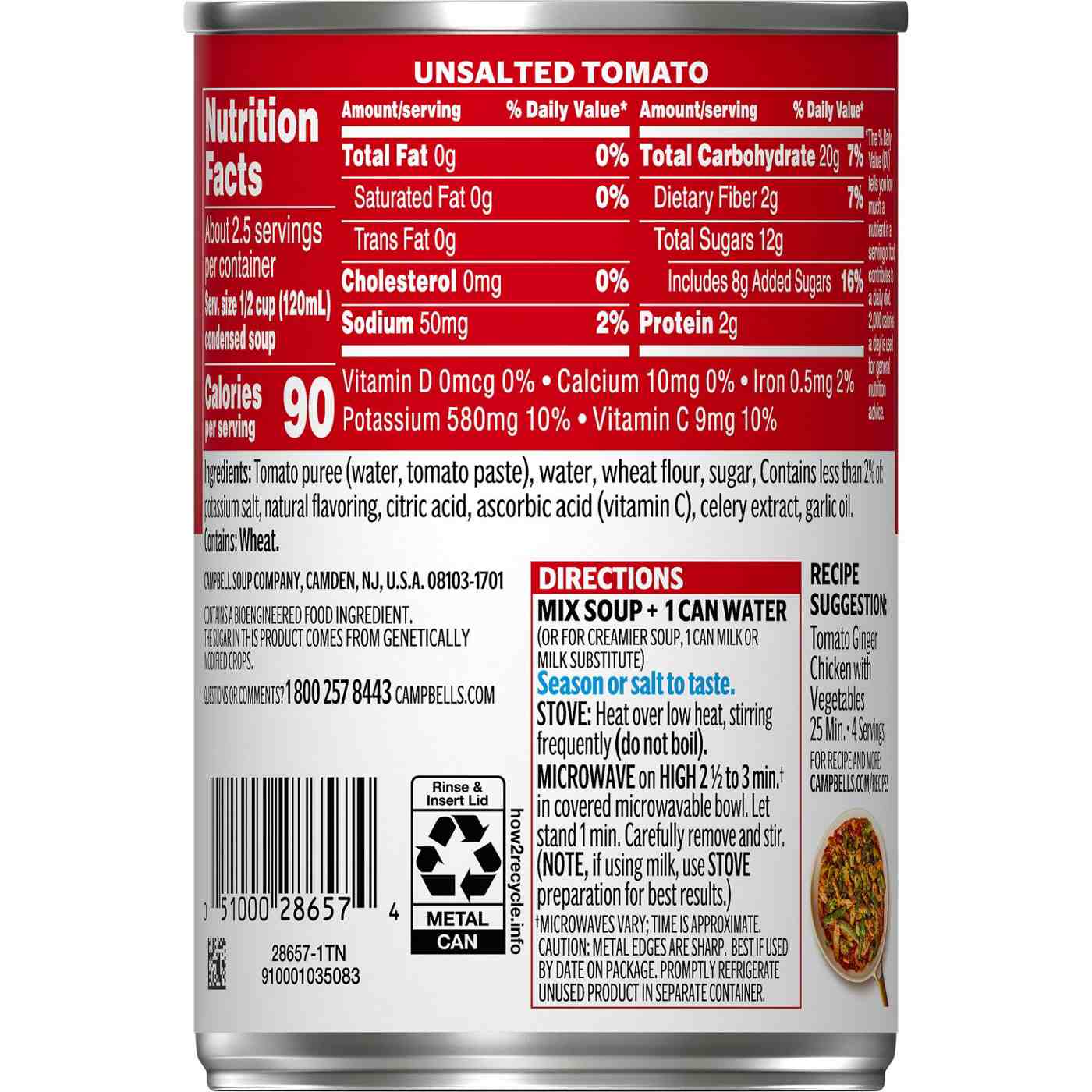 Campbell's Unsalted Tomato Soup; image 3 of 3
