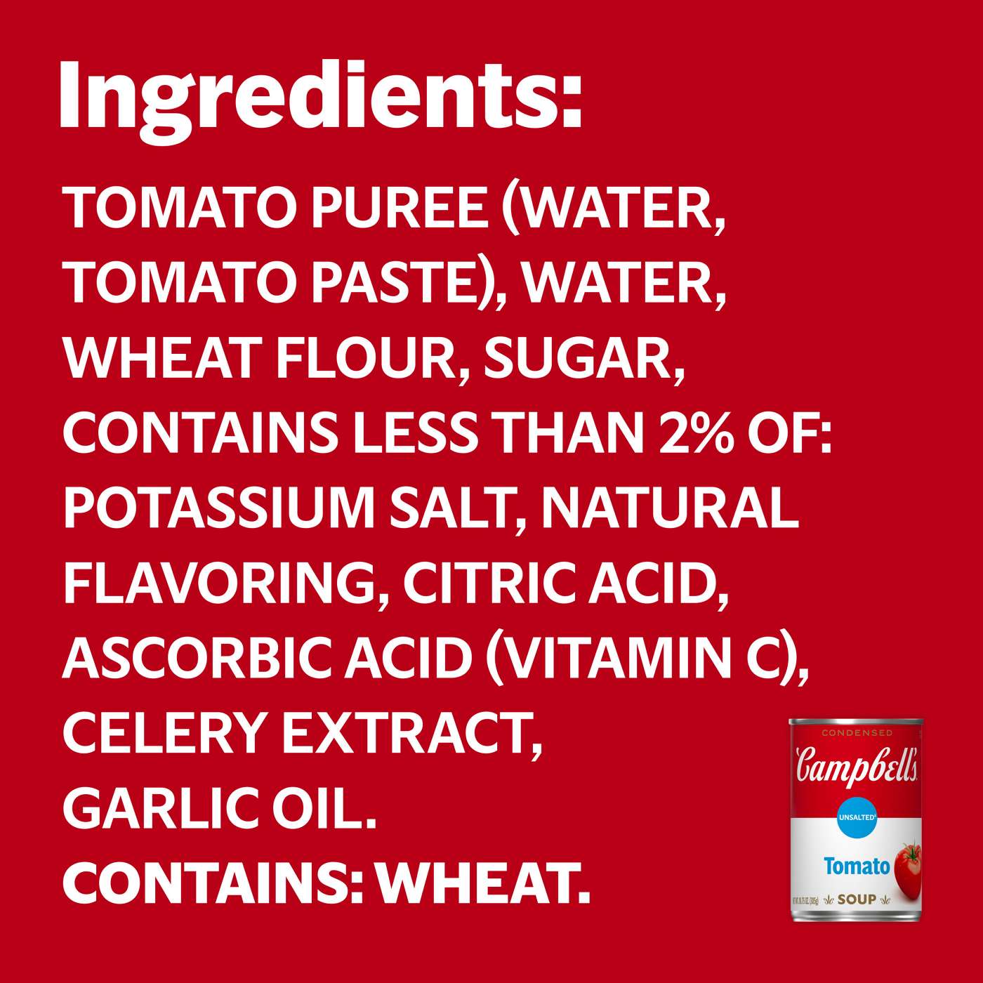 Campbell's Condensed Unsalted Tomato Soup; image 9 of 9