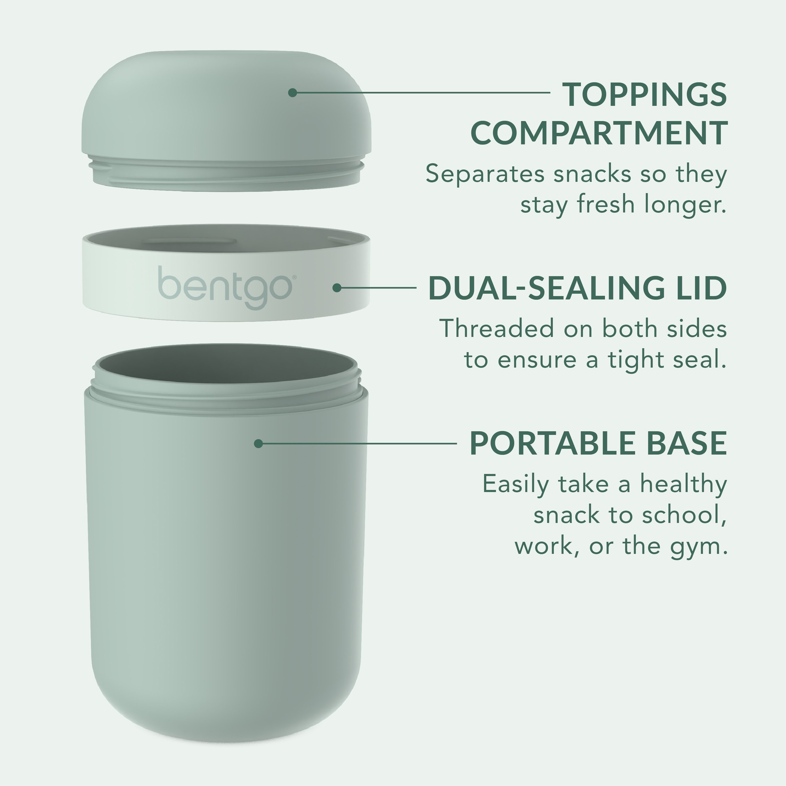 Bentgo Snack Cup - Mint Green - Shop Food Storage at H-E-B