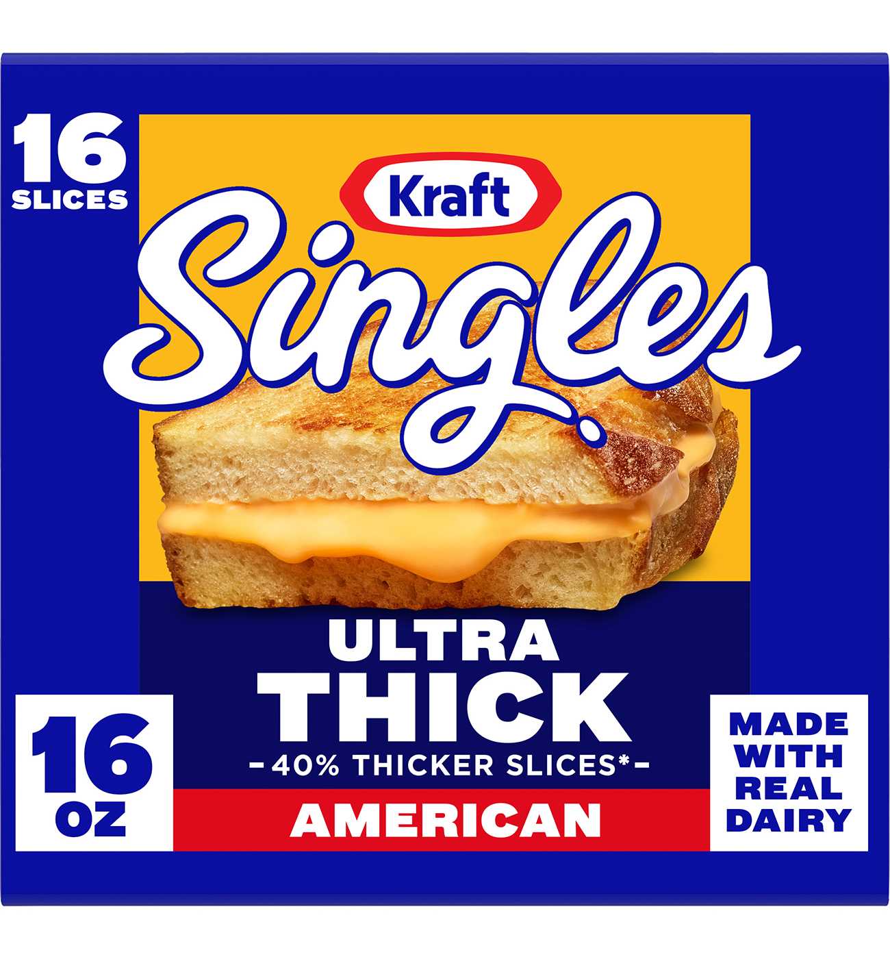 Kraft Singles American Ultra Thick Sliced Cheese; image 1 of 3