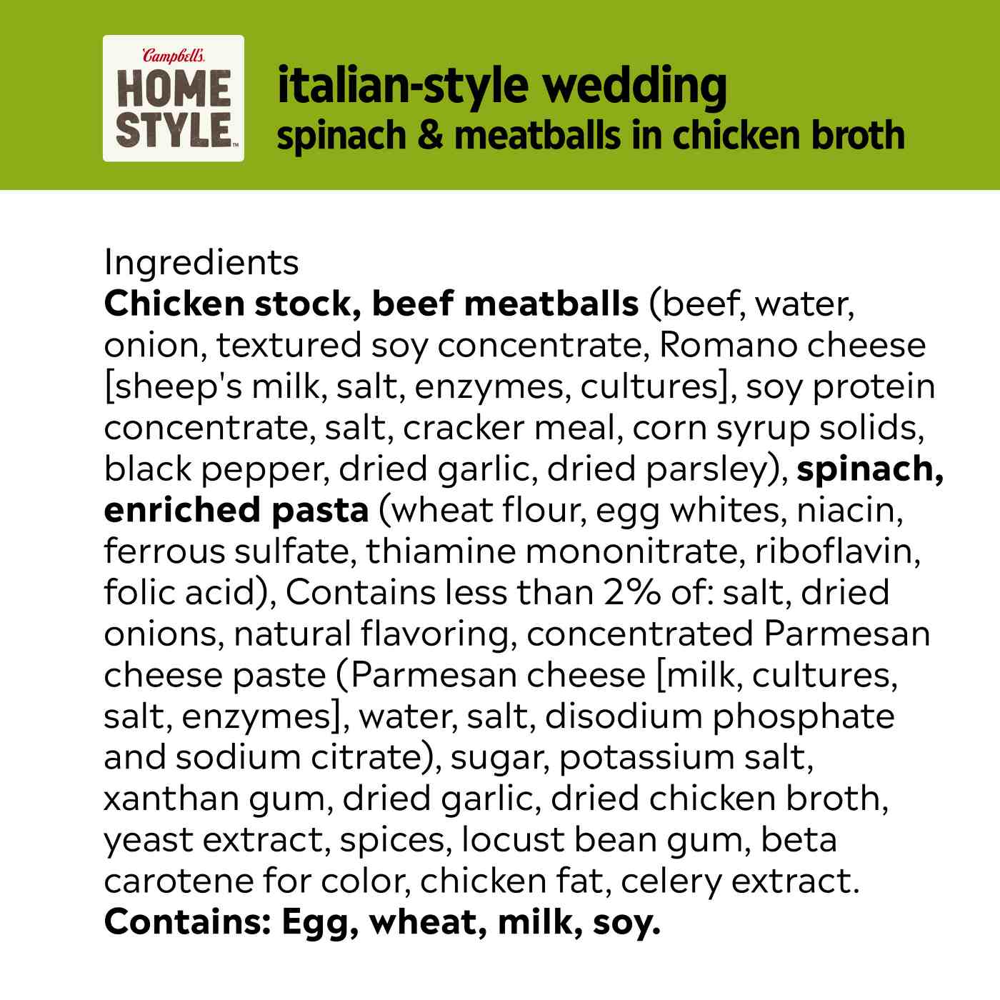 Campbell's Homestyle Italian-Style Wedding Soup; image 5 of 8