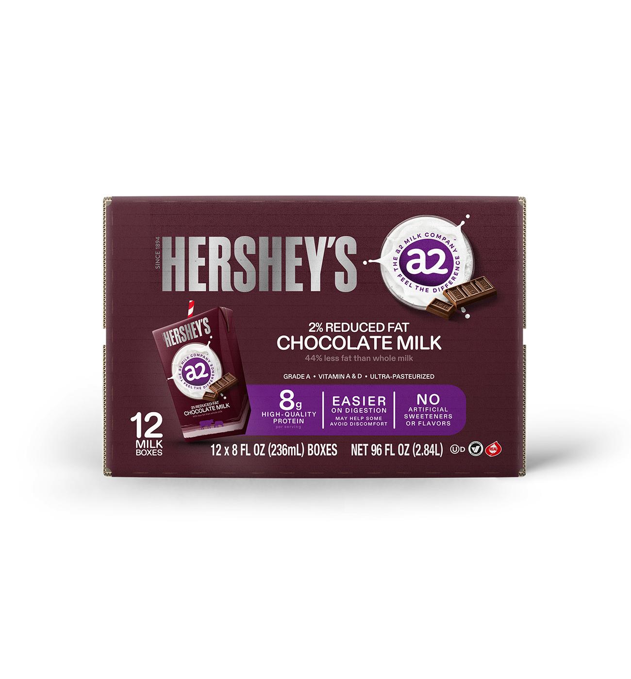 a2 Milk 2% Reduced Fat Hershey's Chocolate Milk 8 oz Boxes; image 4 of 6