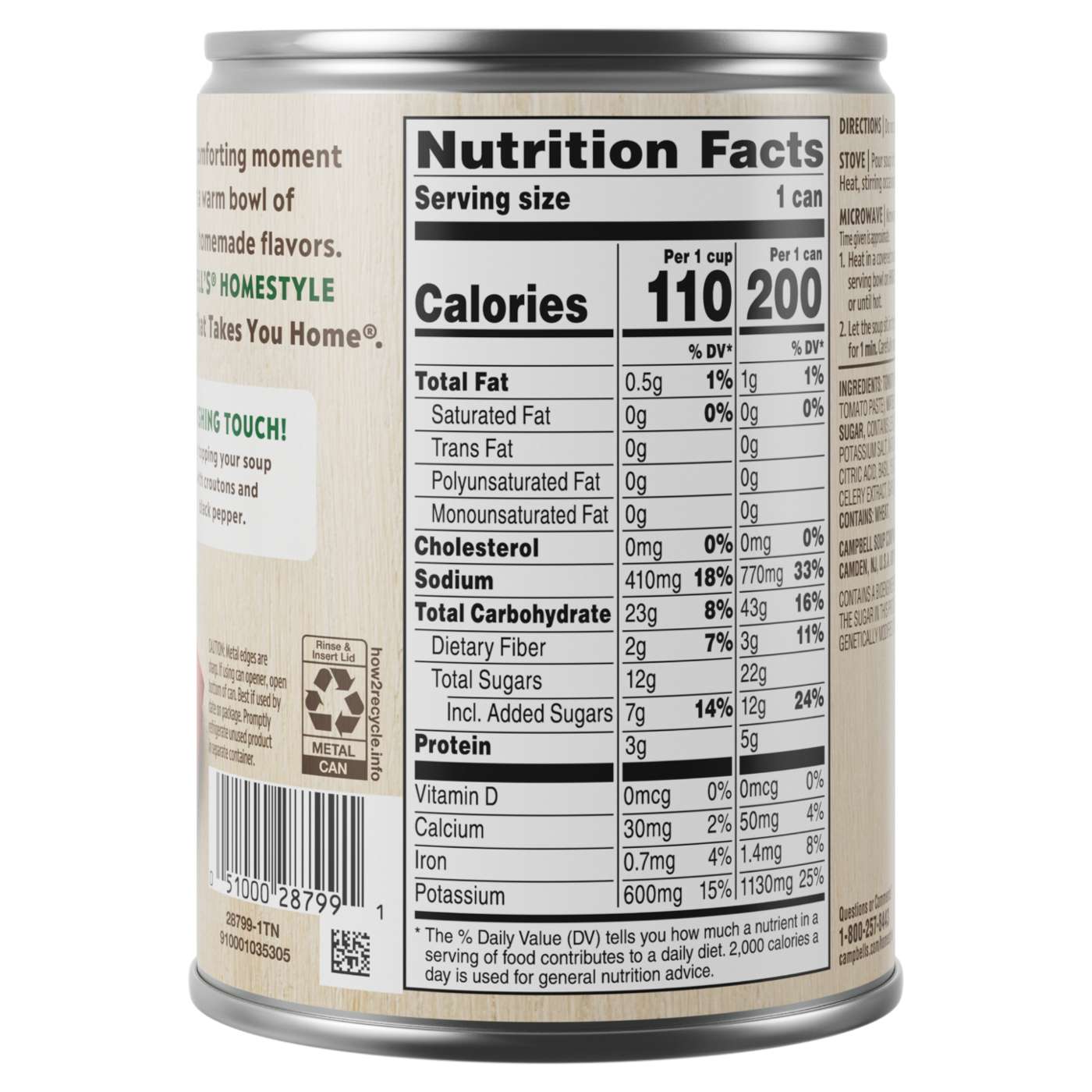 Campbell's Homestyle Healthy Request Harvest Tomato Basil Shop Soups