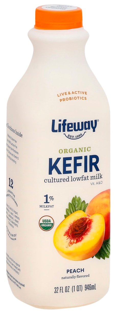 Lifeway Organic Peach Lowfat Kefir, 32 oz | Central Market