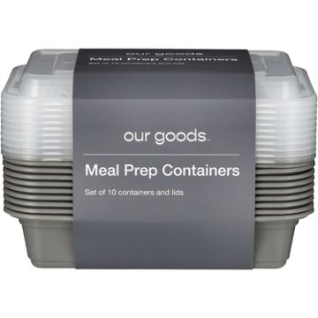 our goods 1 Section Meal Prep Containers, 10 ct