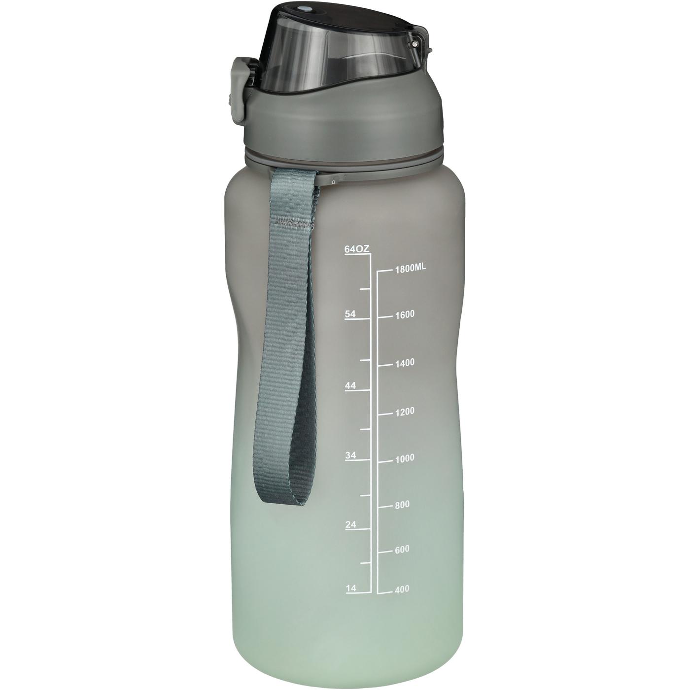 Destination Holiday Plastic Water Bottle - Green & Gray; image 1 of 2