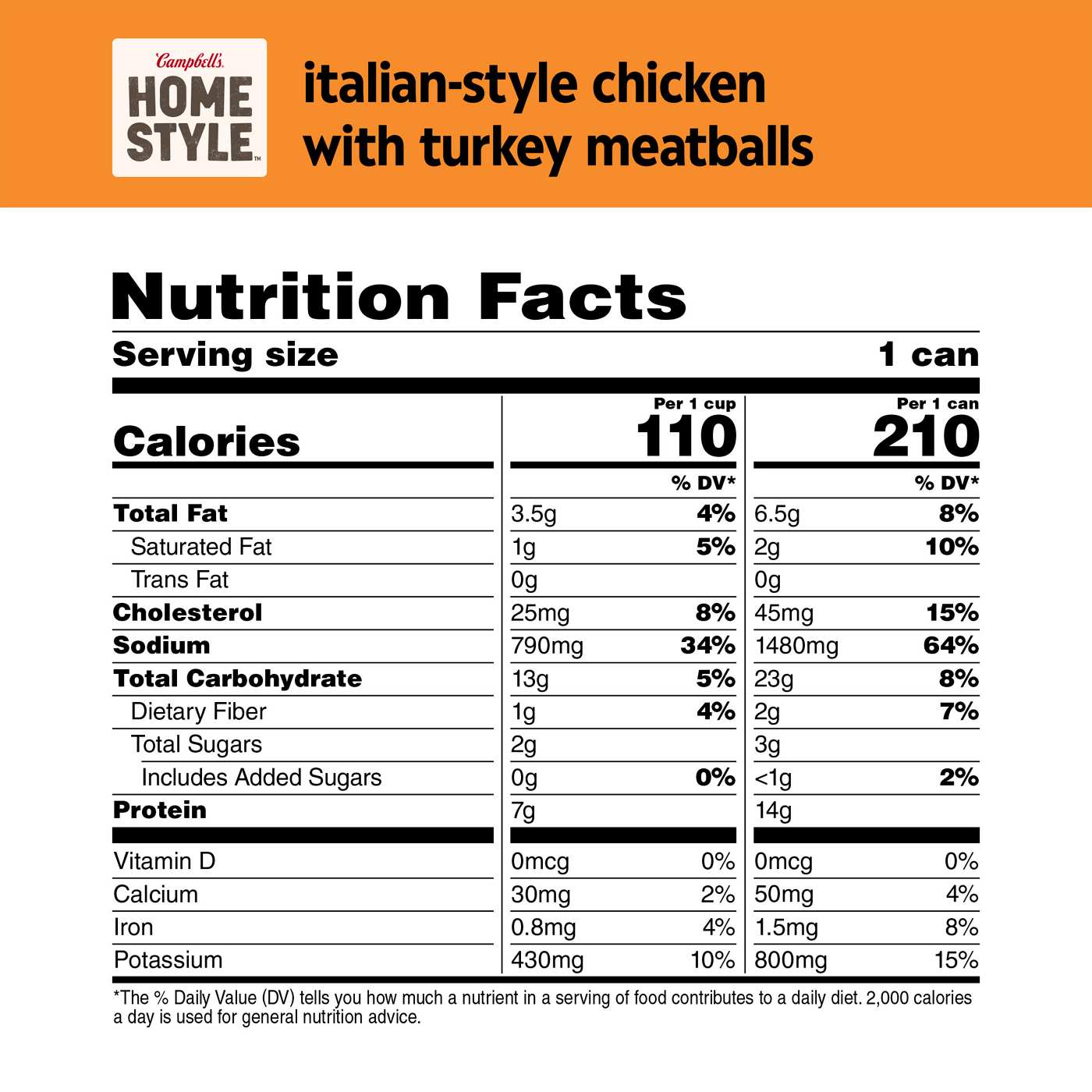 Campbell's Homestyle Italian-Style Chicken Soup With Turkey Meatballs Soup; image 8 of 9