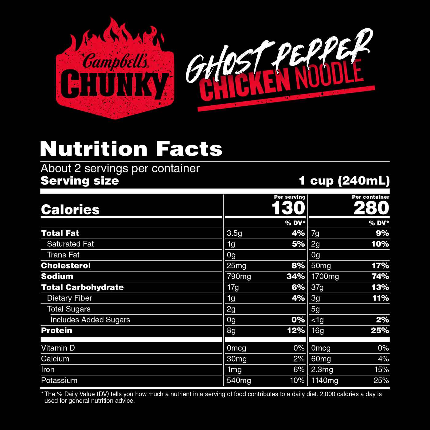 Campbell's Chunky Ghost Pepper Chicken Noodle Soup; image 9 of 10