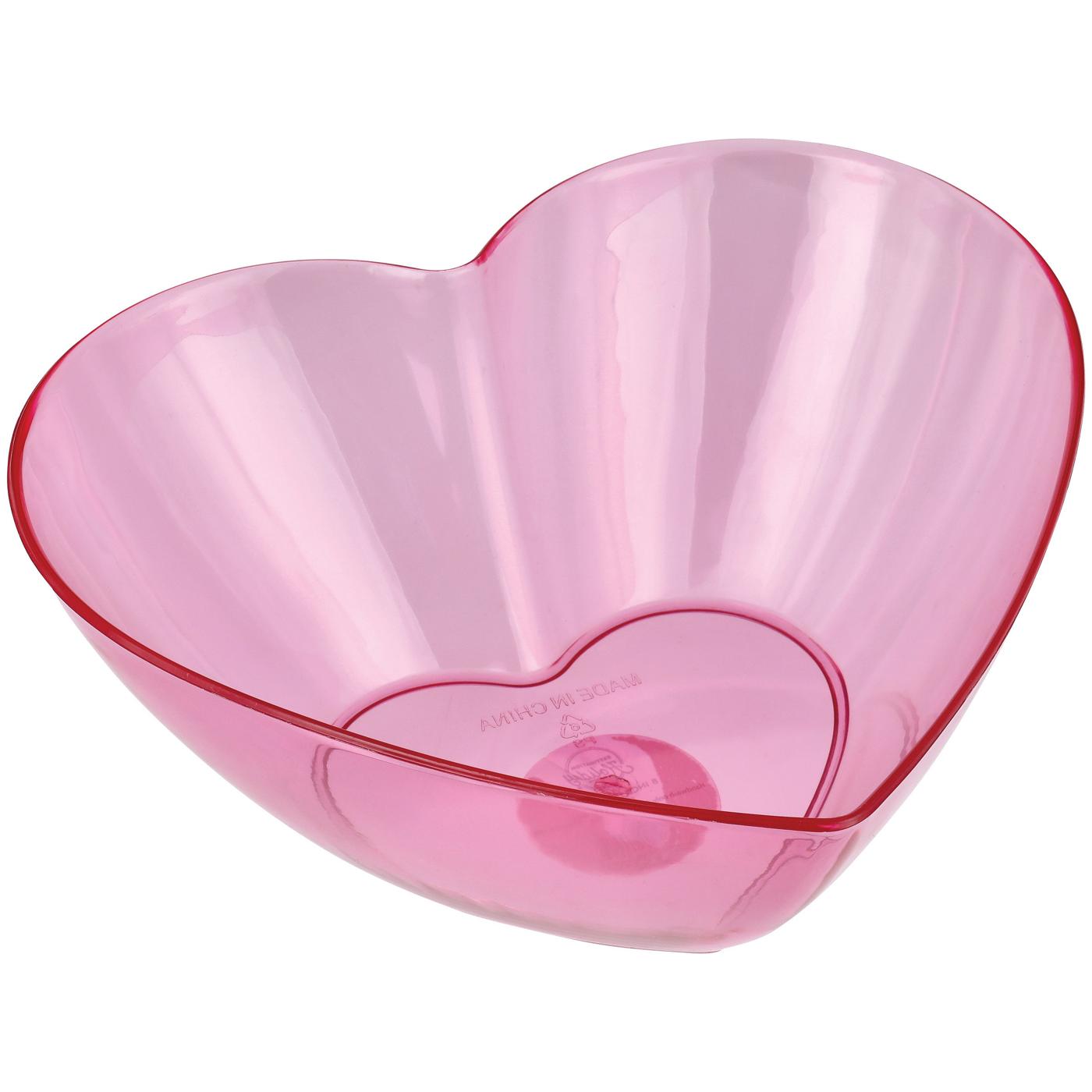 Destination Holiday Valentine's Day Plastic Heart Bowl - Pink; image 1 of 2