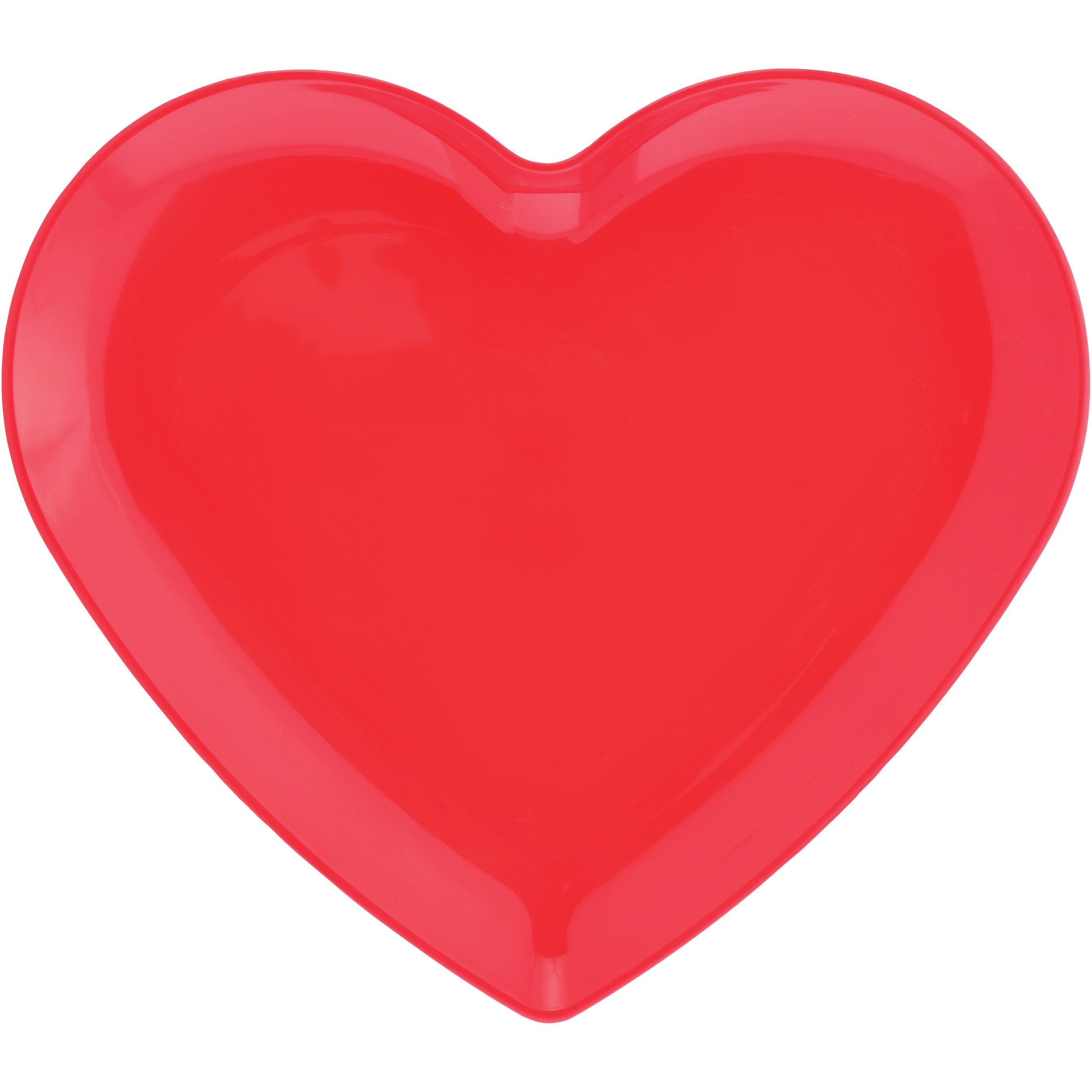 Destination Holiday Valentine's Day Heart Plastic Plate Red Shop