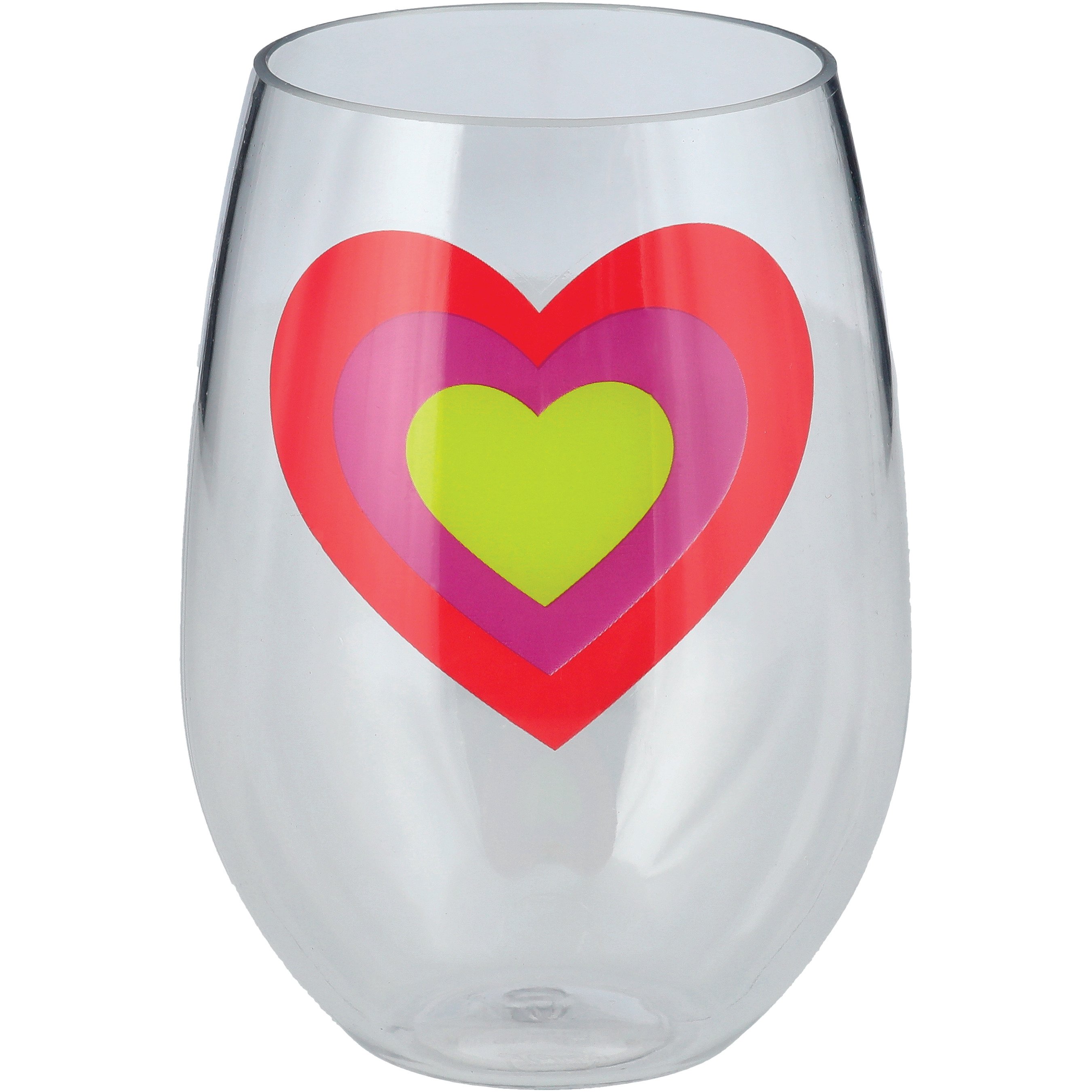 Destination Holiday Valentine's Day Plastic Stemless Wine Glass - Shop ...