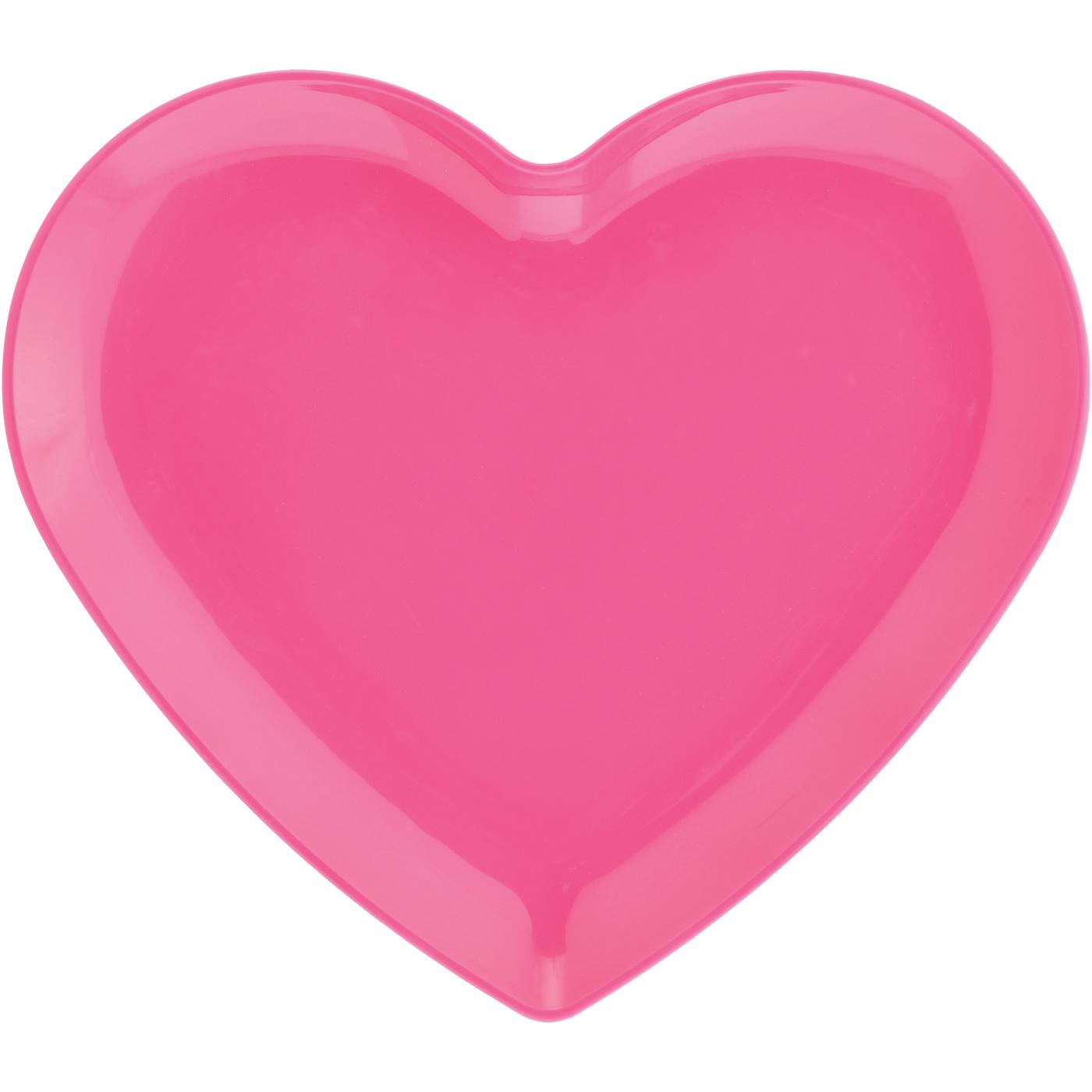 Destination Holiday Valentine's Day Heart Plastic Plate - Purple; image 1 of 2