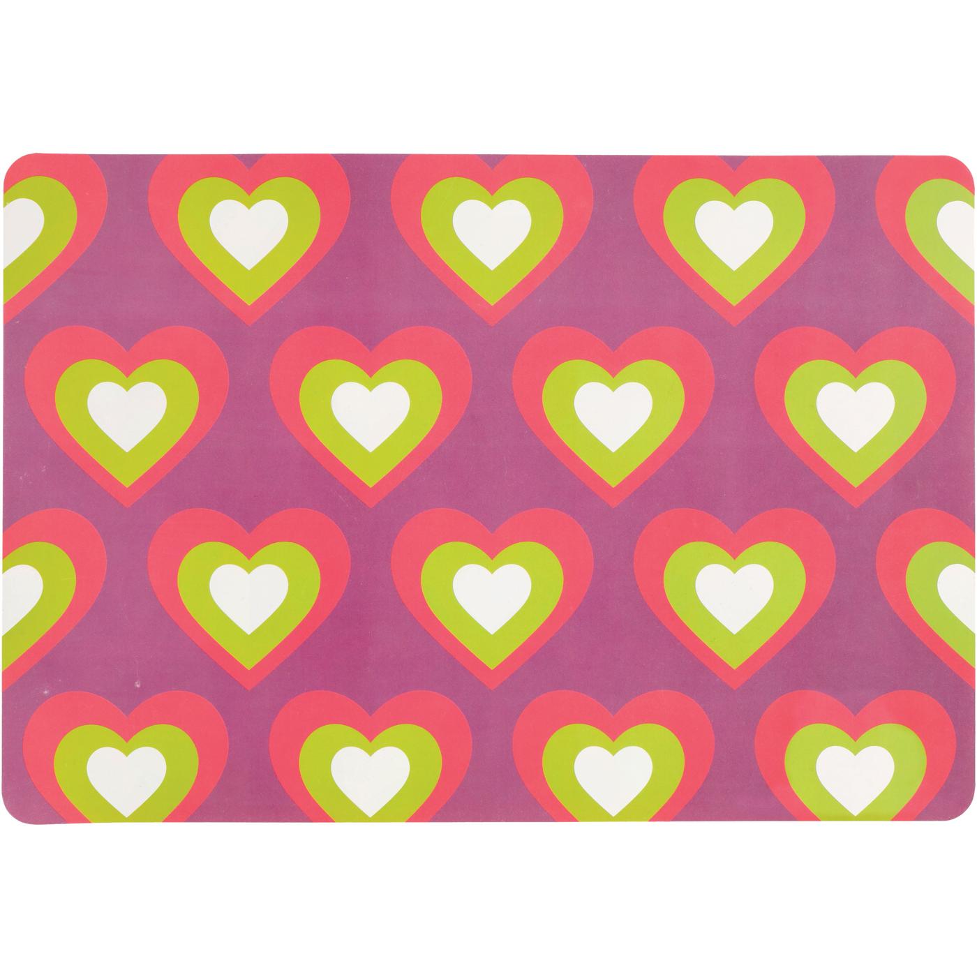 Destination Holiday Valentine's Day Bright Heart Reversible Placemat ...