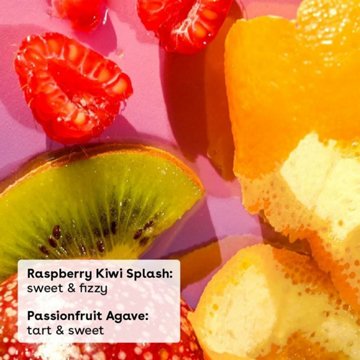 eos 100% Natural Lip Balm - Raspberry Kiwi Splash & Passionfruit Agave, 2 pk