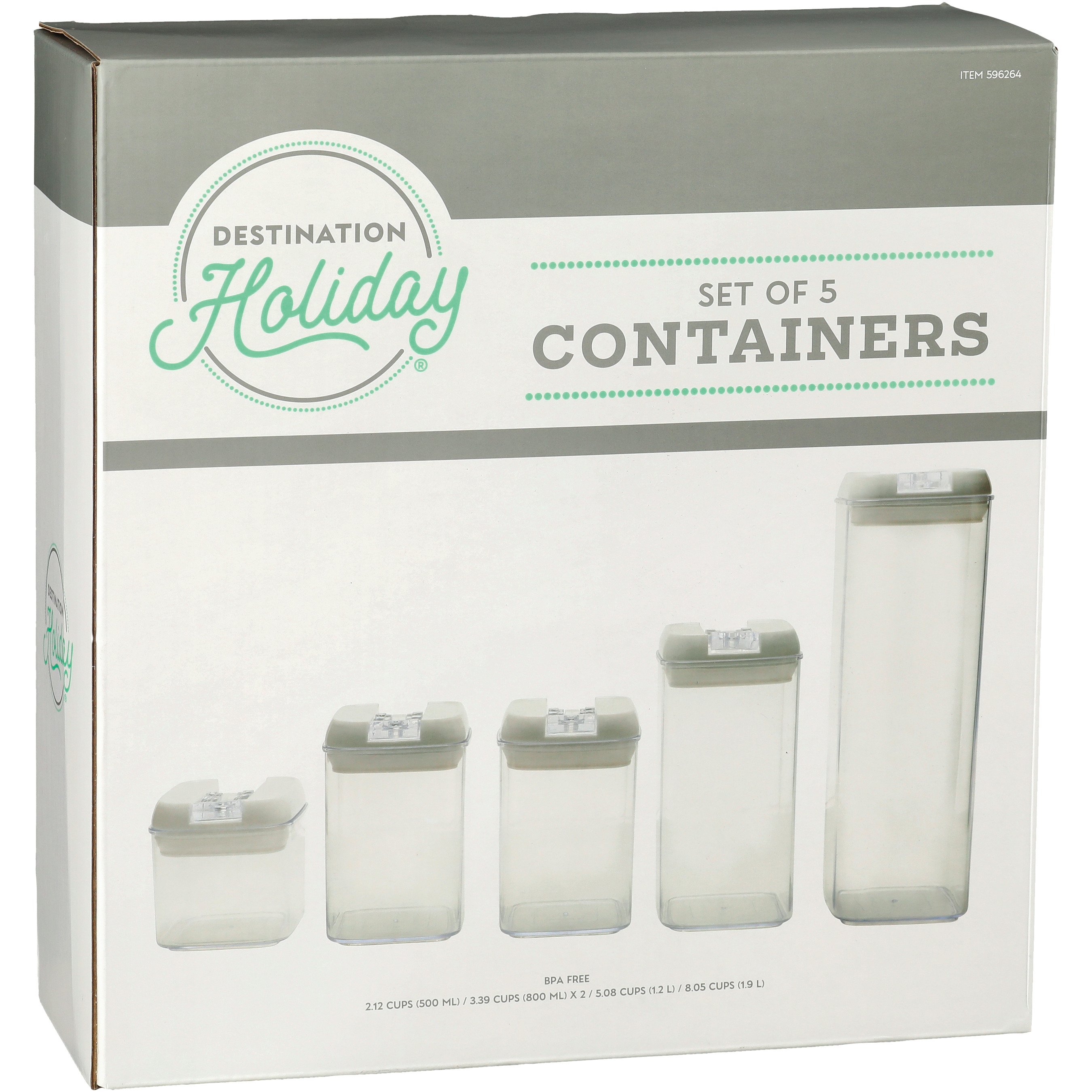 Destination Holiday BPA Free Plastic Container Set Shop Food storage