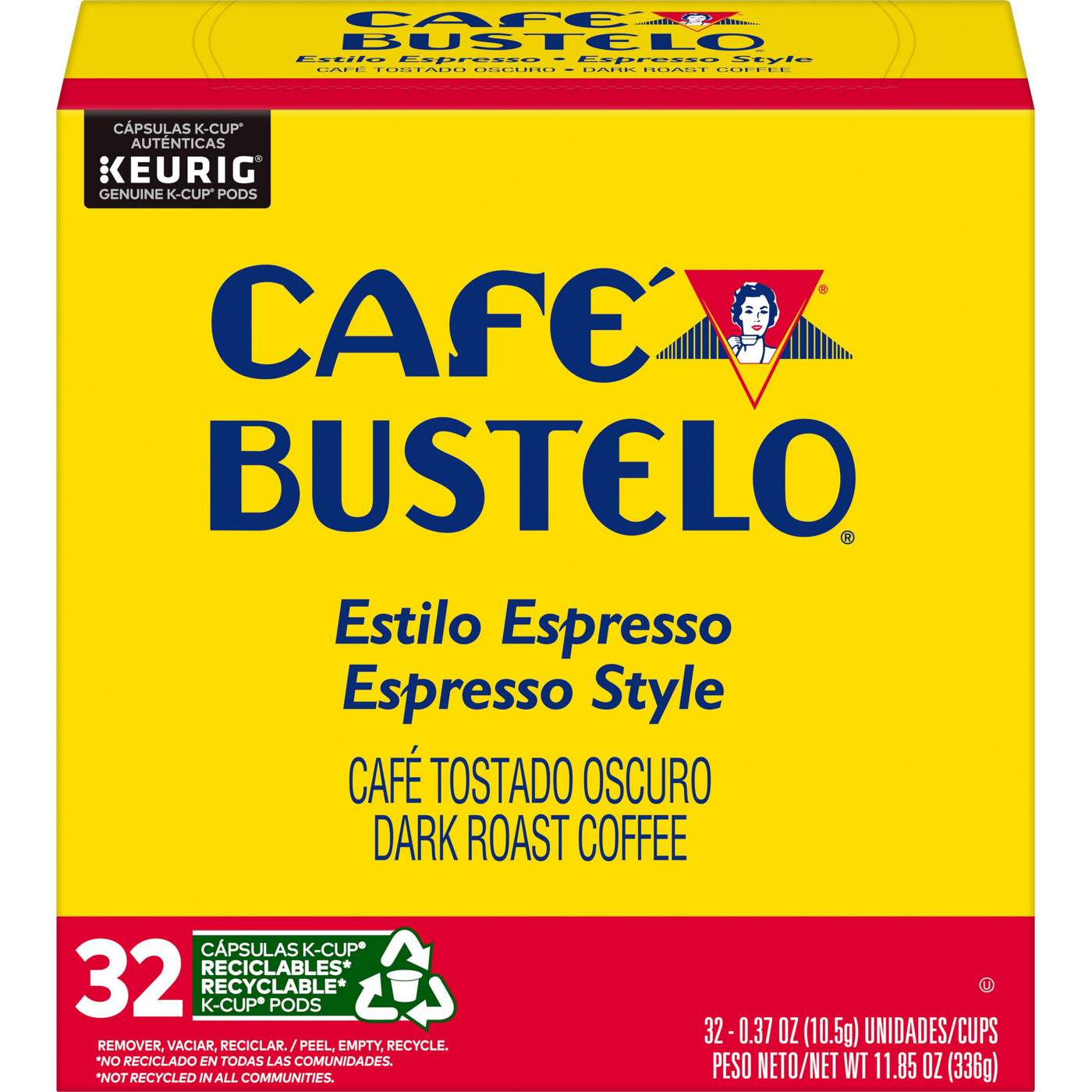 Cafe Bustelo Espresso Style Single Serve Coffee K Cups; image 1 of 3