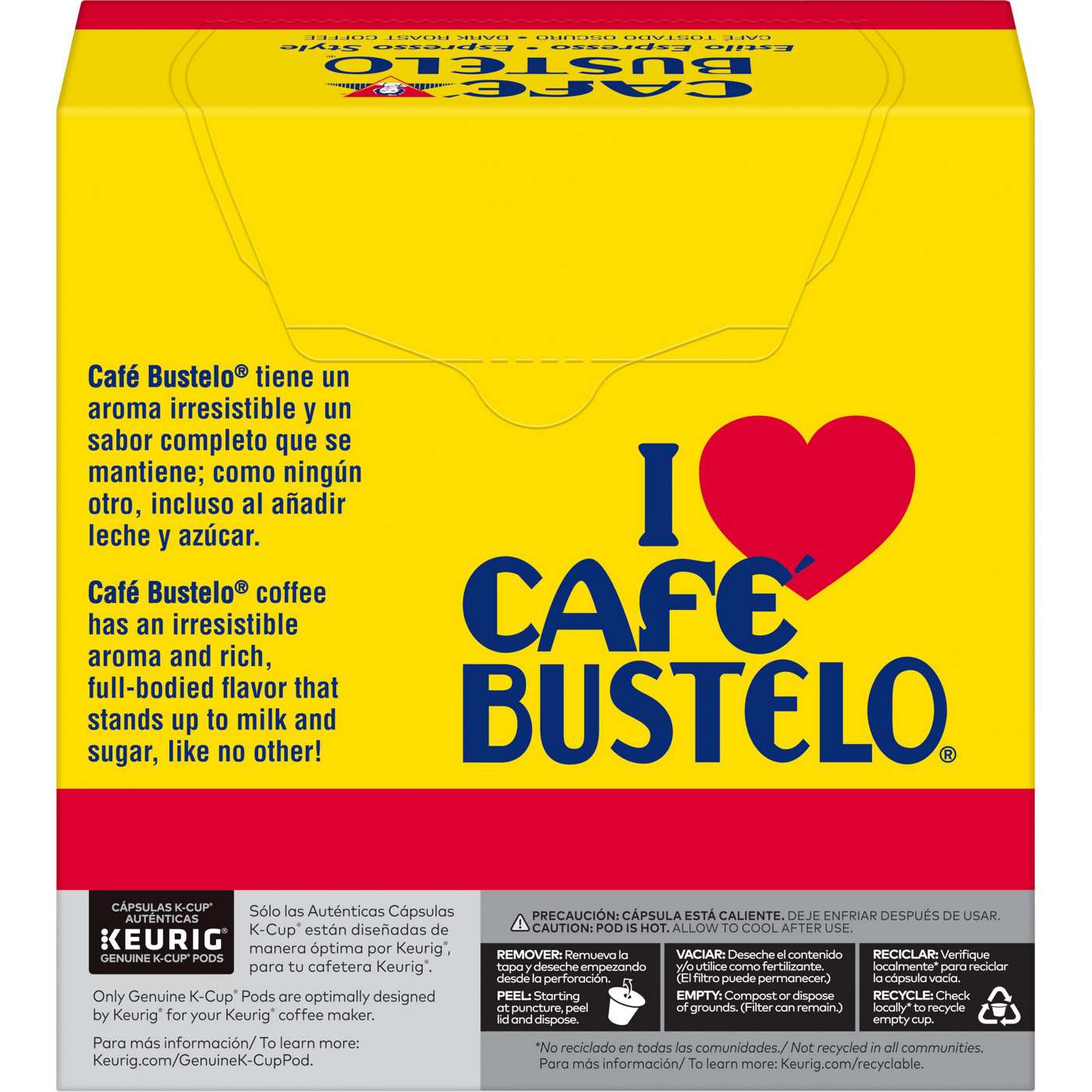 Cafe Bustelo Espresso Style Single Serve Coffee K Cups; image 3 of 3