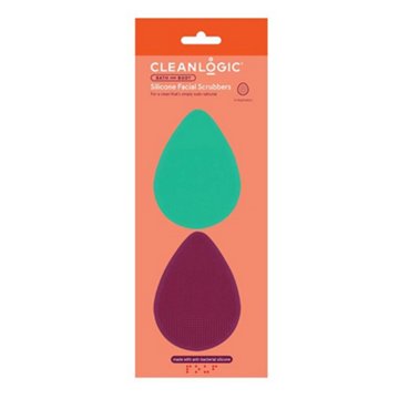 Cleanlogic Silicone Facial Scrubbers, 2 ct