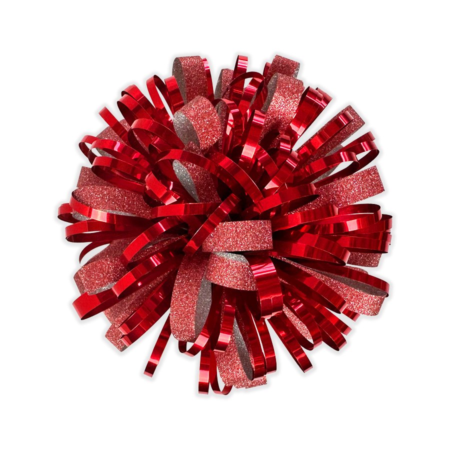 321 Party! Pom Pom Bow Tinsel Assorted, 2 Count