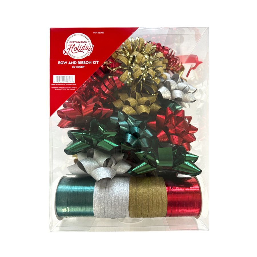 Destination Holiday Christmas Bow & Ribbon Kit Classic Shop Gift