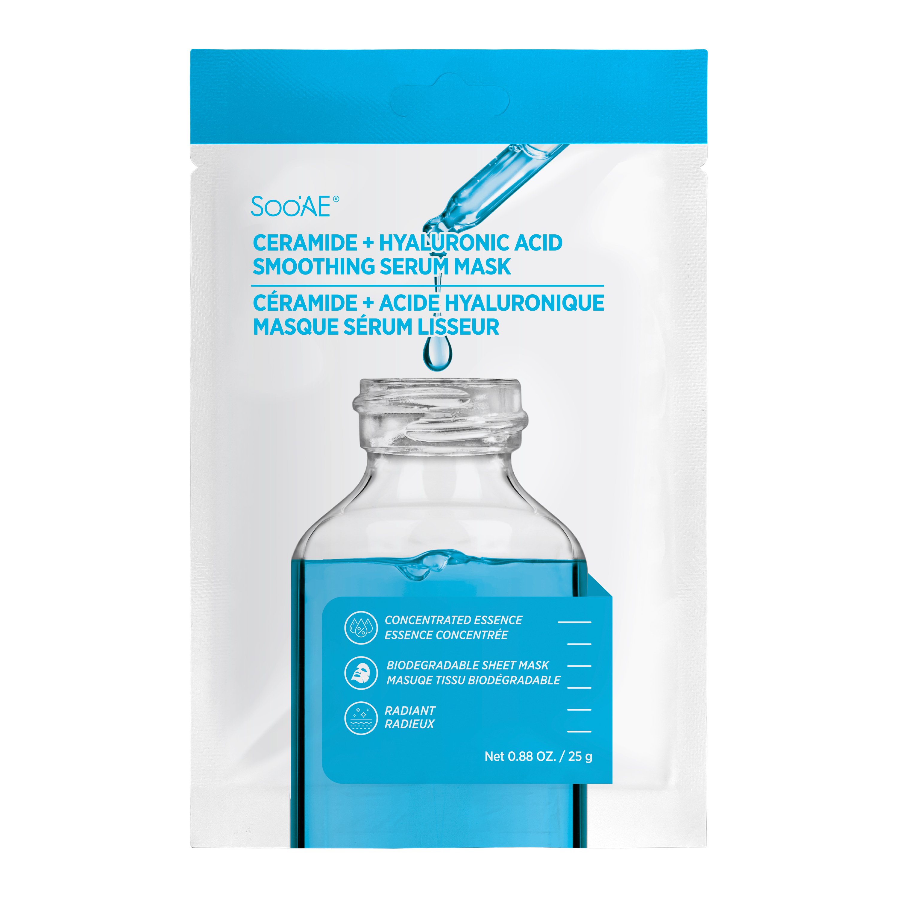 Soo'AE Ceramide + Hyaluronic Acid Smoothing Serum Mask Shop Facial