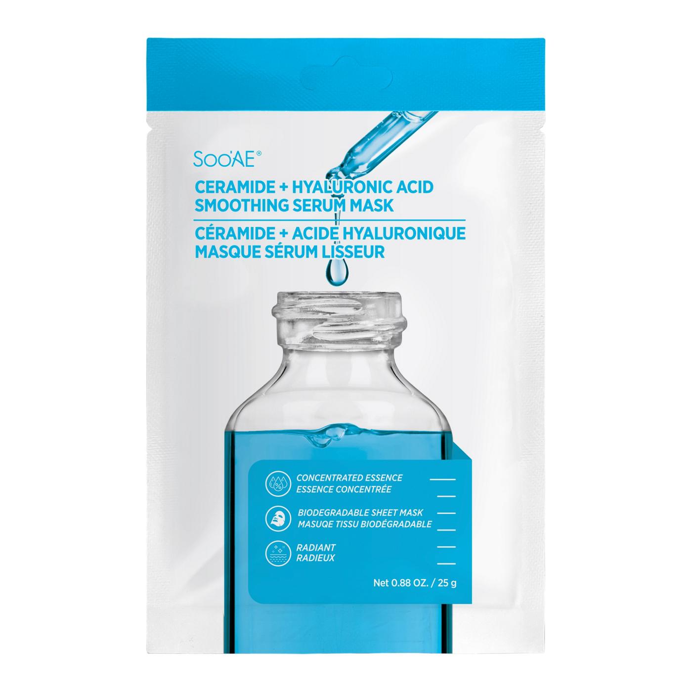 Soo'AE Ceramide + Hyaluronic Acid Smoothing Serum Mask; image 1 of 2