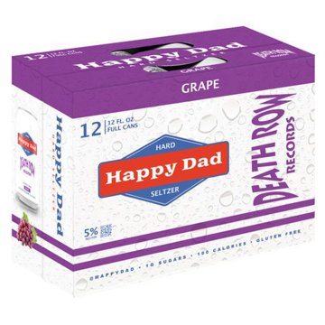 Happy Dad Death Row Records Grape Hard Seltzer 12 pk Cans, 12 oz