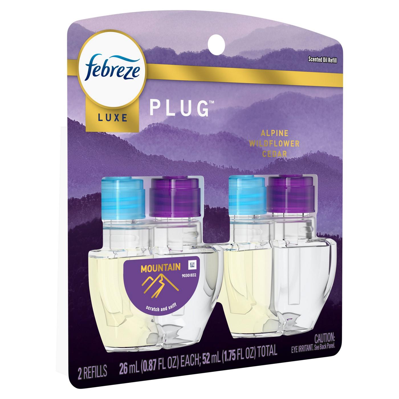 Febreze Luxe Plug In Air Freshener Odor-Fighting Scented Oil Refill - Mountain; image 9 of 9