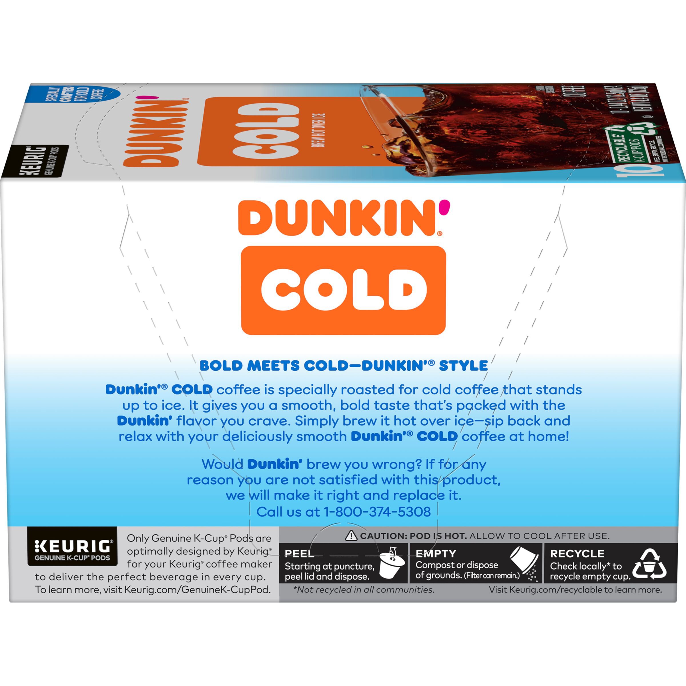 Dunkin' Donuts Cold Brew Single Serve Coffee K Cups - Shop Coffee at H-E-B