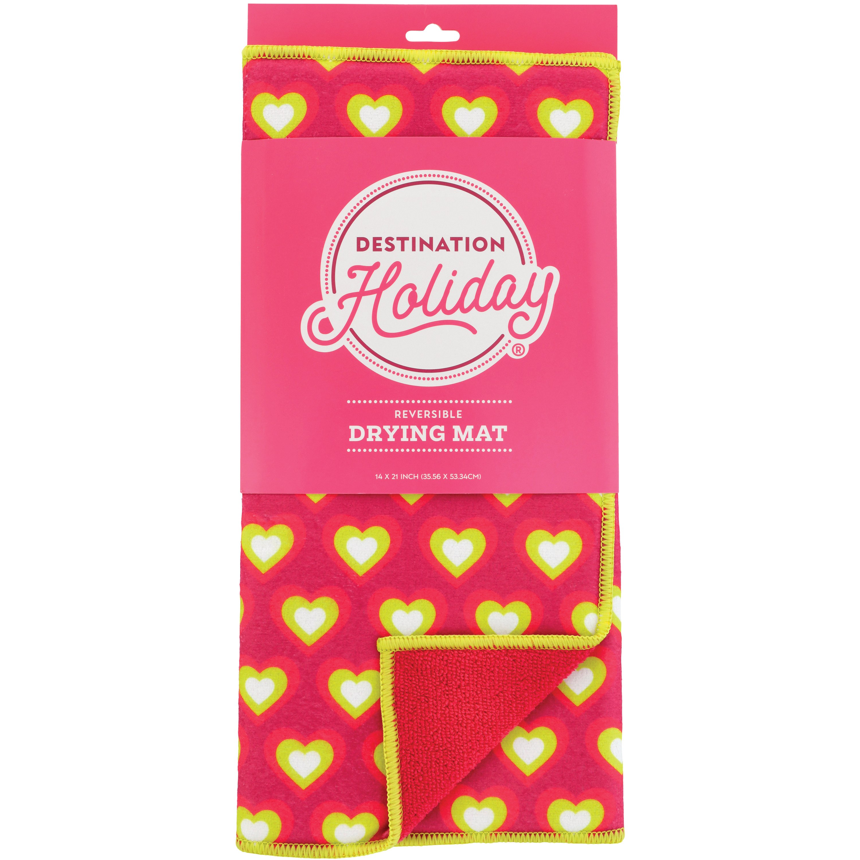 Destination Holiday Valentine's Day Reversible Drying Mat Shop