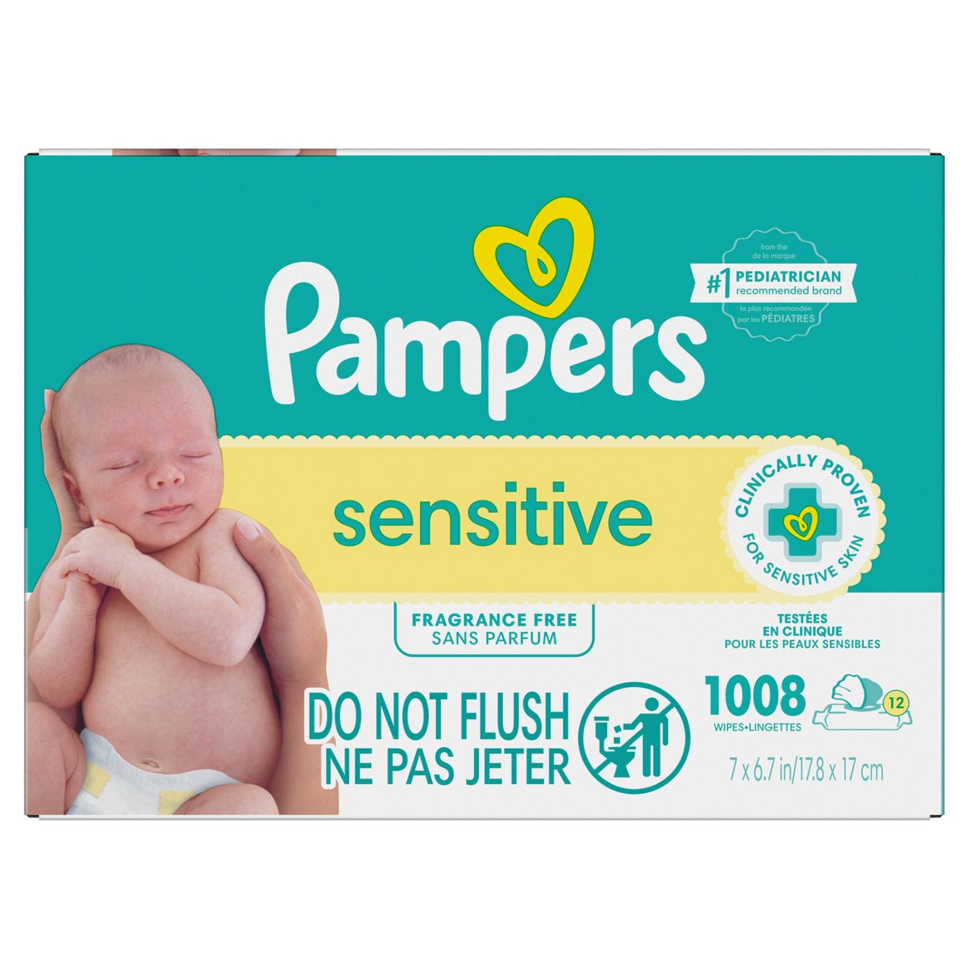 Pampers Sensitive Wipes 12 pk - Fragrance Free; image 4 of 10