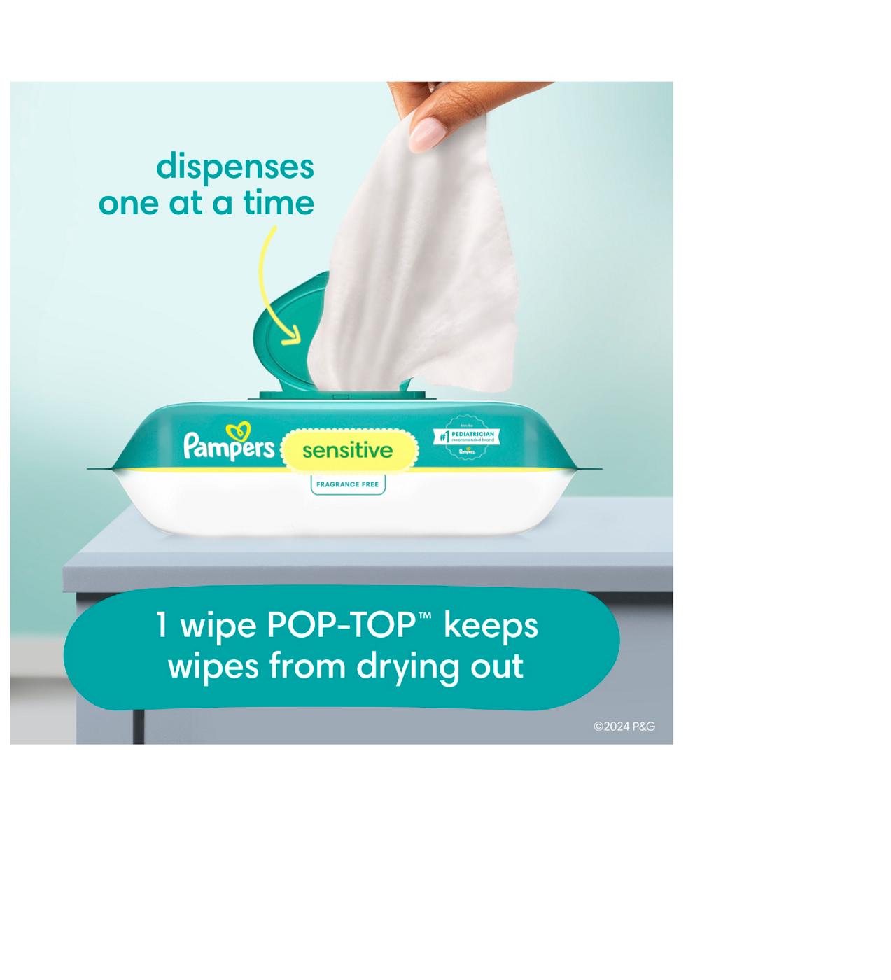 Pampers Sensitive Wipes 12 pk - Fragrance Free; image 5 of 10