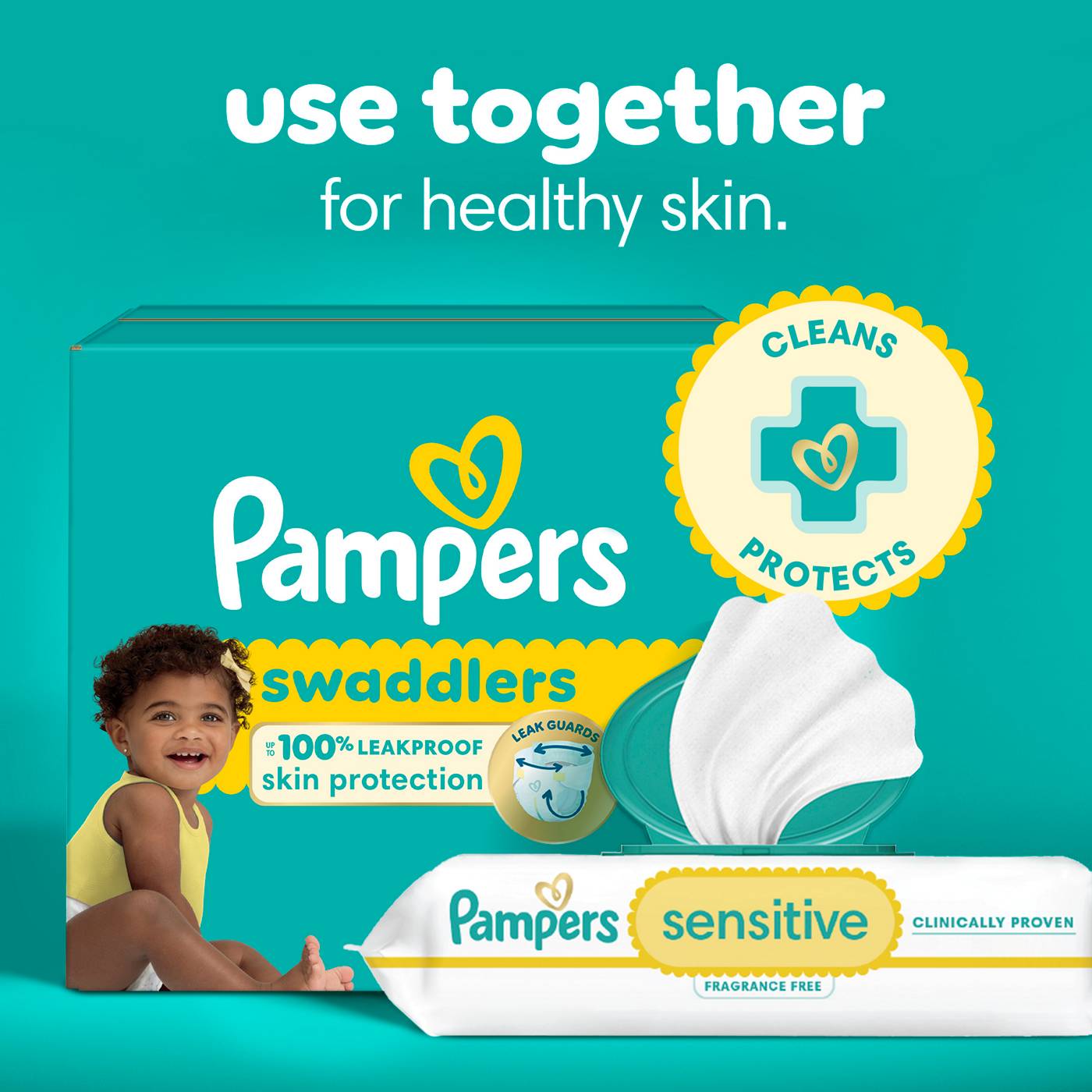 Pampers Sensitive Baby Wipes - Fragrance Free, Water Based, 12 pk; image 9 of 10