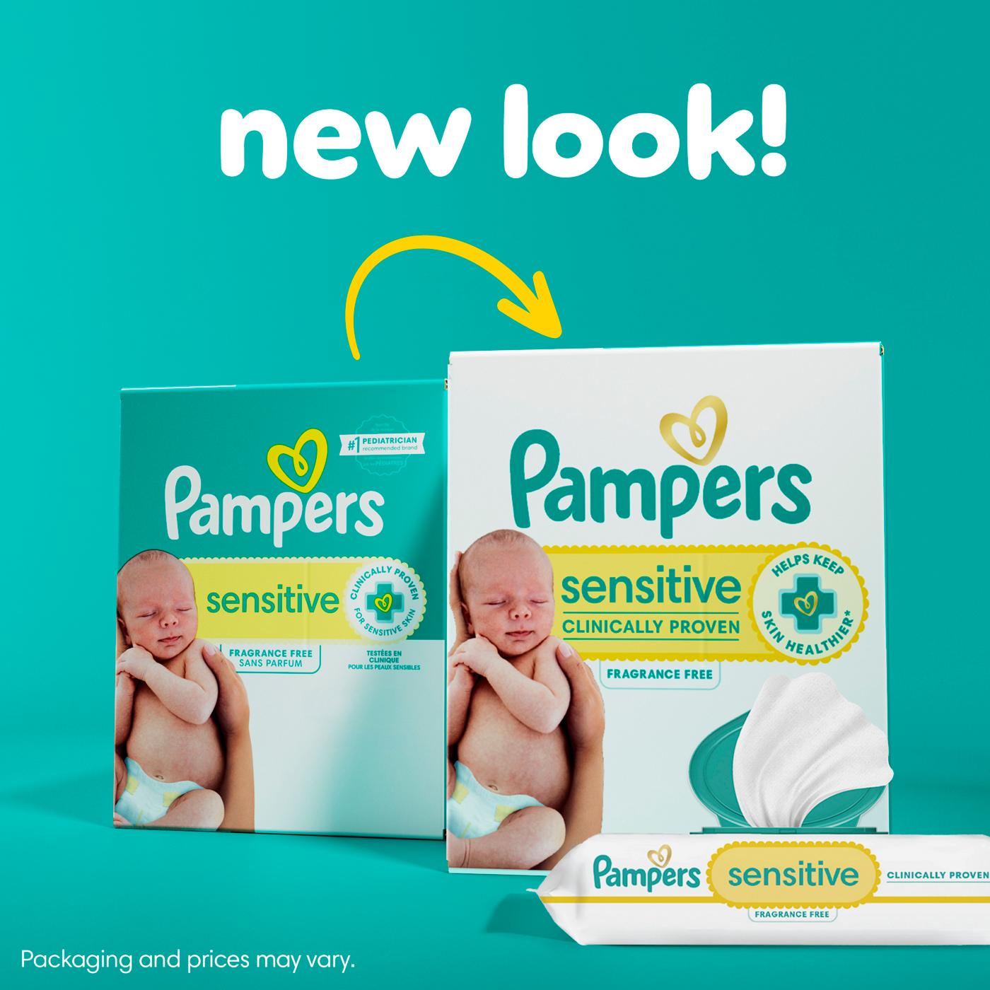 Pampers Sensitive Baby Wipes - Fragrance Free, Water Based, 12 pk; image 10 of 10