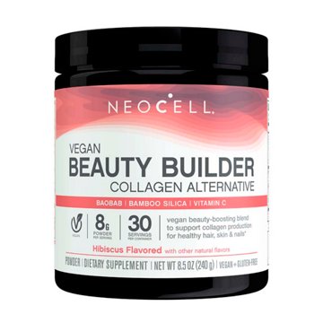 NeoCell Vegan Beauty Builder Collagen Alternative Powder - Hibiscus, 8.5 oz