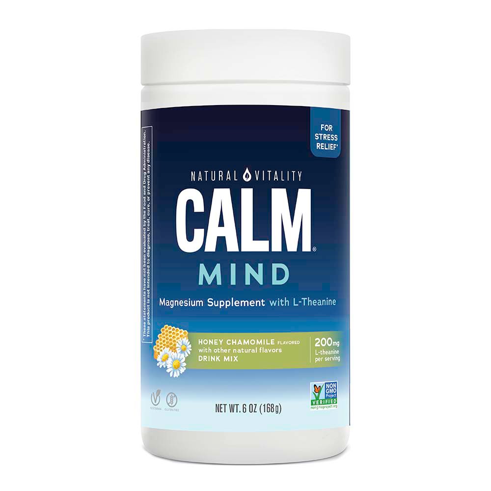 Natural Vitality Calm Mind Magnesium Supplement Drink Mix - Honey Chamomile, 6 oz