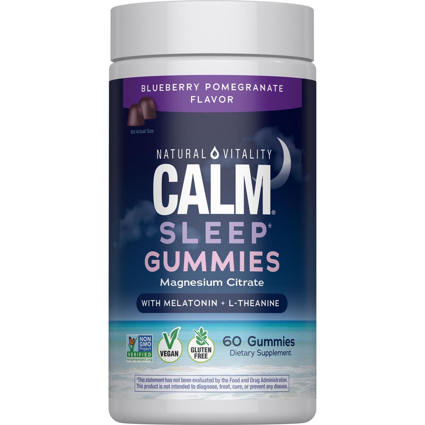 Natural Vitality Calm Sleep Magnesium Supplement Gummies - Blueberry Pomegranate; image 1 of 4
