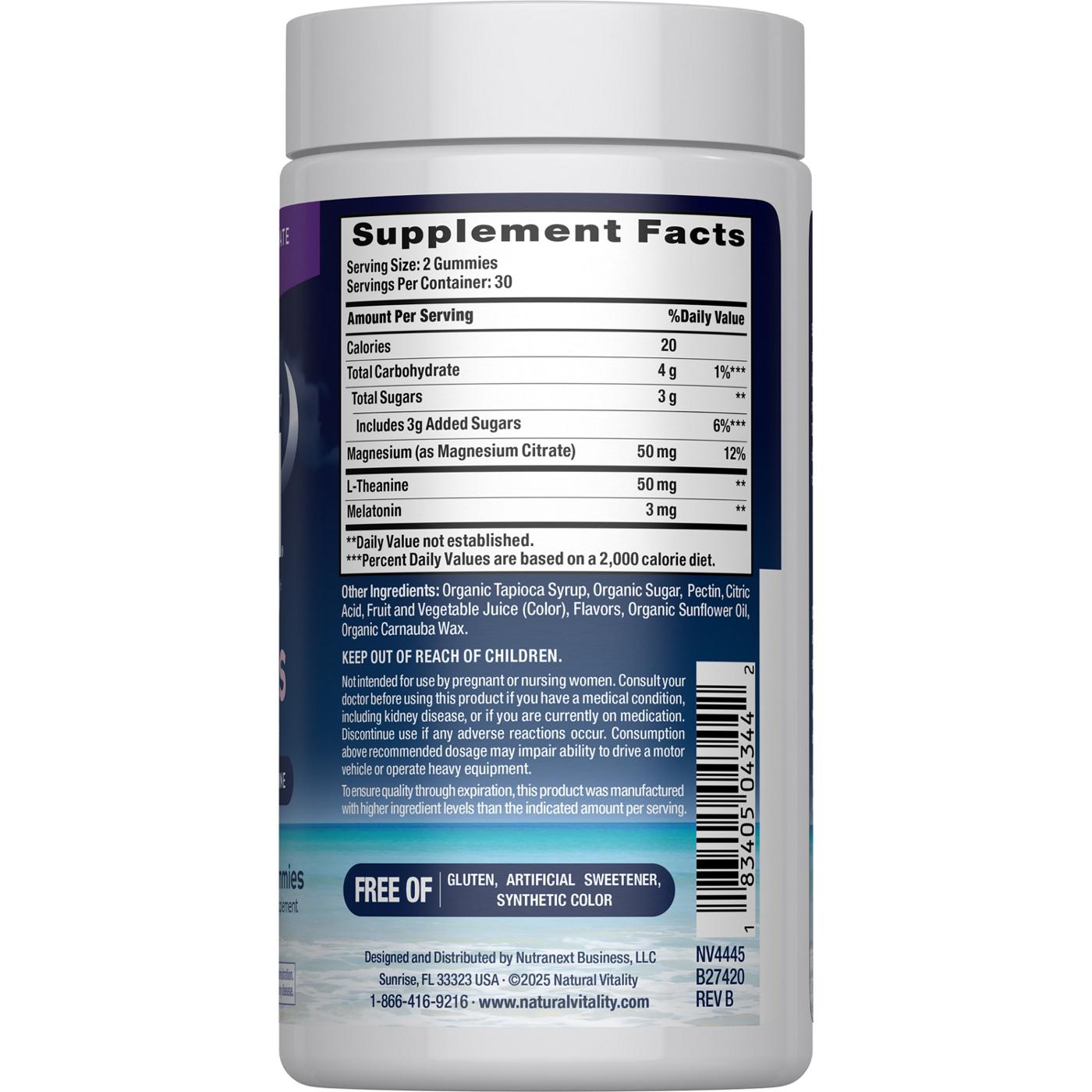 Natural Vitality Calm Sleep Magnesium Supplement Gummies - Blueberry Pomegranate; image 2 of 4