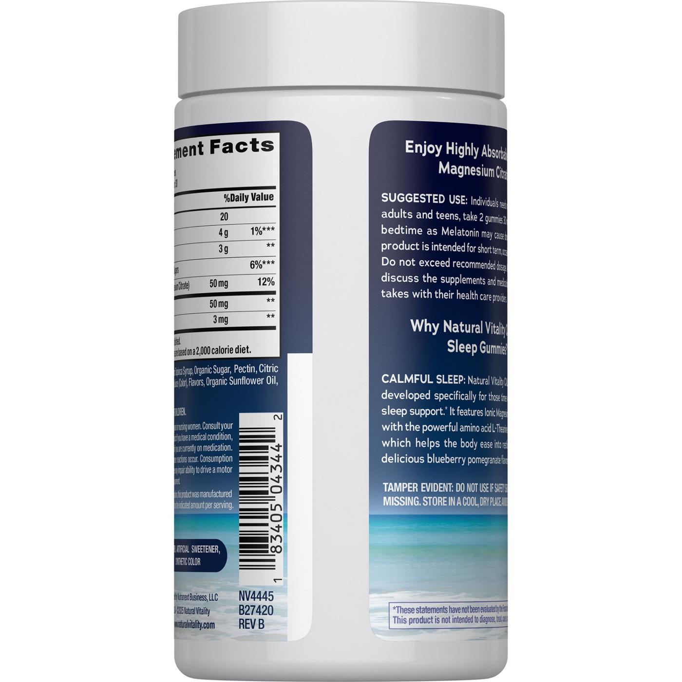 Natural Vitality Calm Sleep Magnesium Supplement Gummies - Blueberry Pomegranate; image 3 of 4