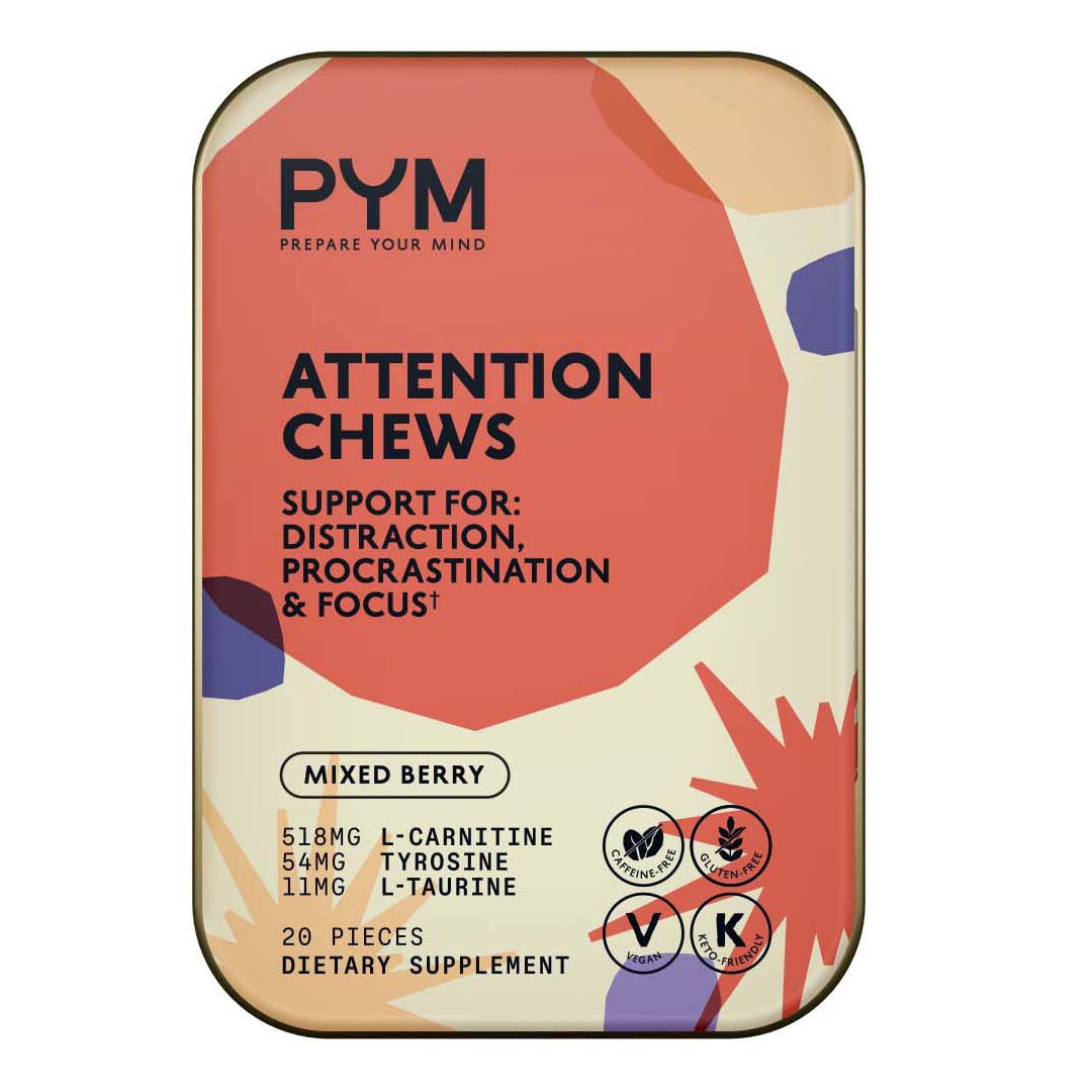 PYM Attention Chews - Mixed Berry, 4.8 oz
