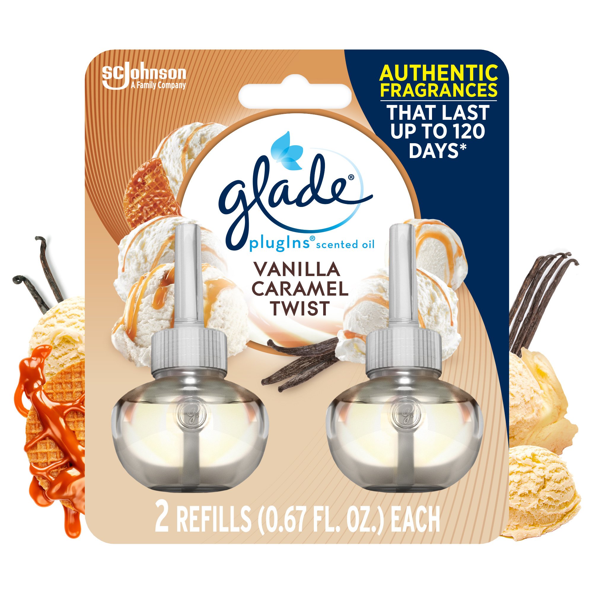 Glade PlugIns Vanilla Caramel Twist Scented Oil Refills - Shop Air  Fresheners at H-E-B
