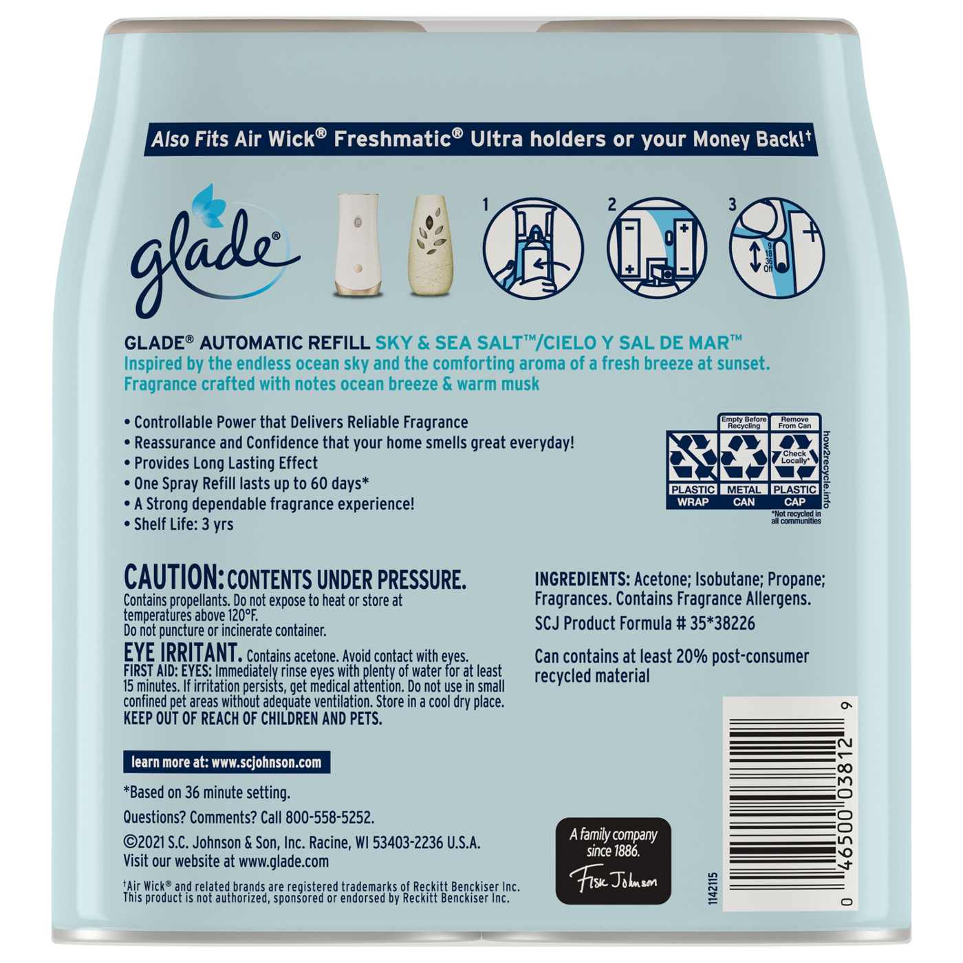 Glade Automatic Spray Refill, Value Pack - Sky & Sea Salt; image 2 of 3
