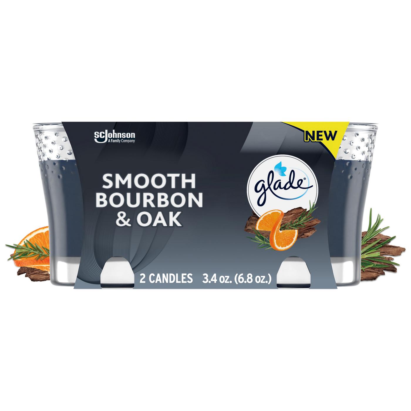 Glade Smooth Bourbon & Oak Candles, 2 pk; image 1 of 2