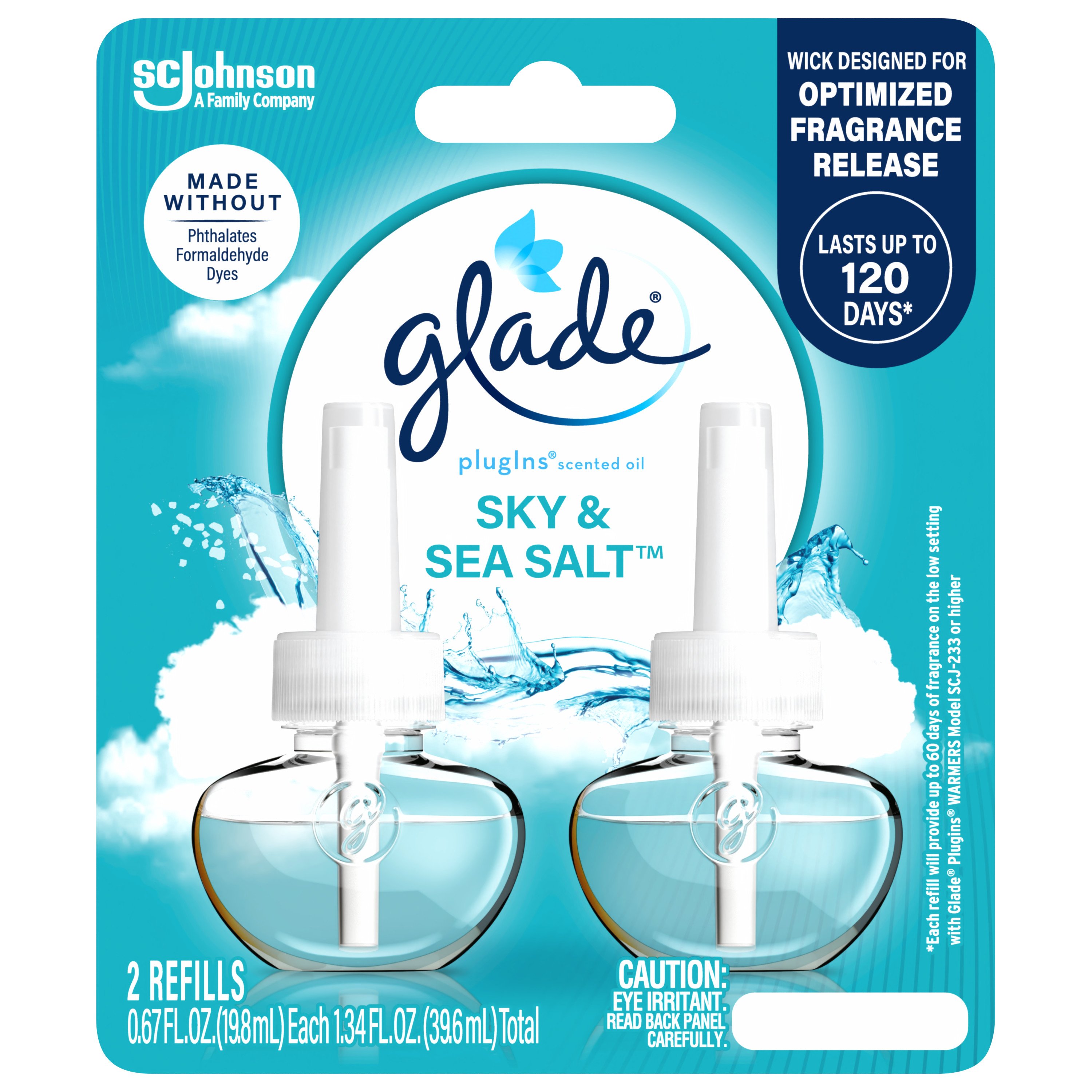 Glade PlugIns Scented Oil Air Freshener Refills Sky & Sea Salt Shop