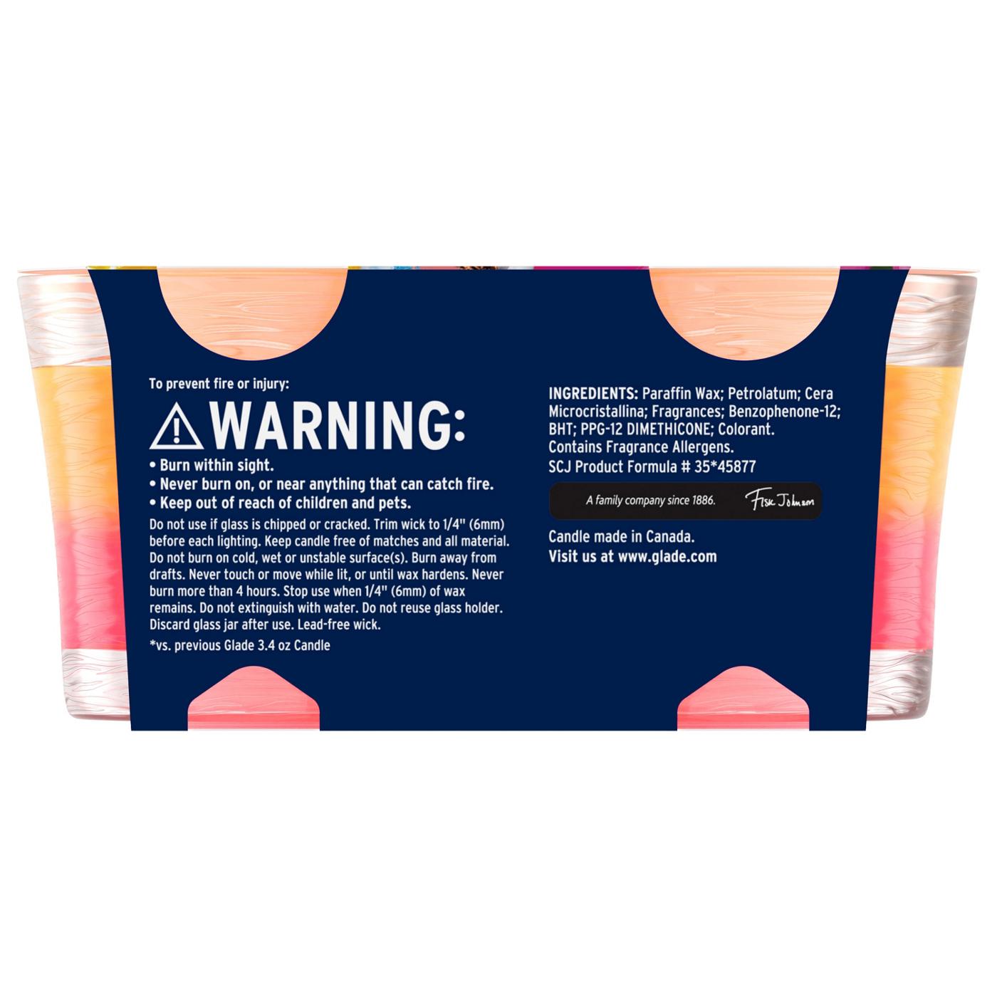 Glade 2 in 1 Sunshine Citrus & Tropical Blossoms Candles; image 2 of 2